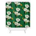 Morgan Kendall green spring Shower Curtain