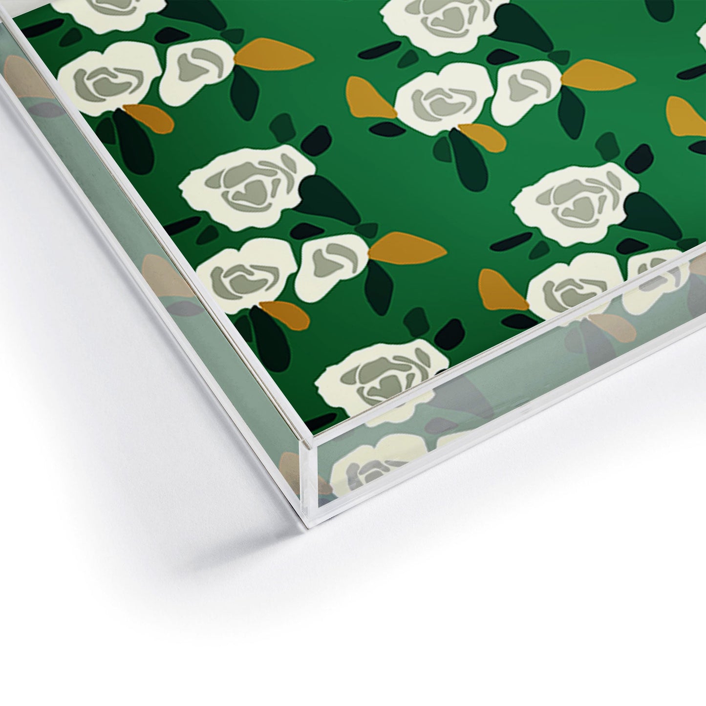 Morgan Kendall green spring Acrylic Tray
