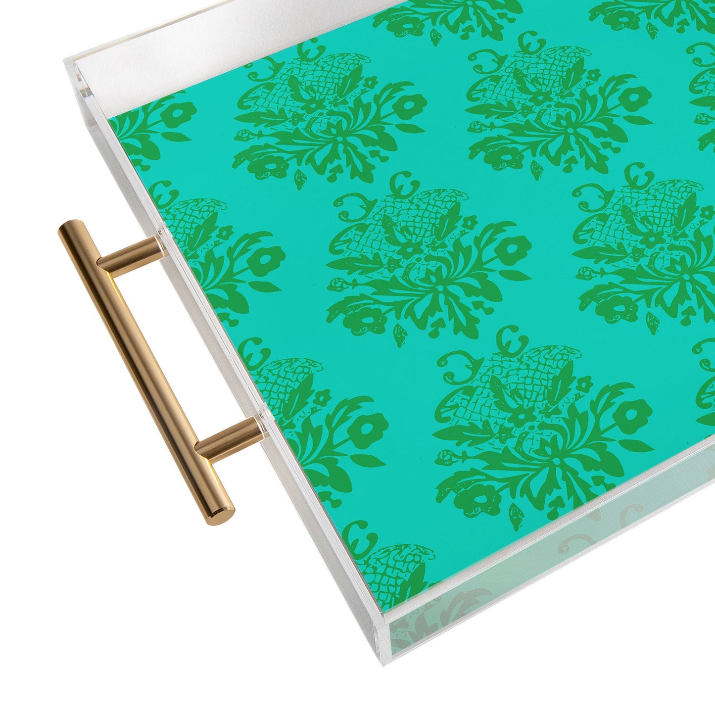 Morgan Kendall kelly green lace Acrylic Tray