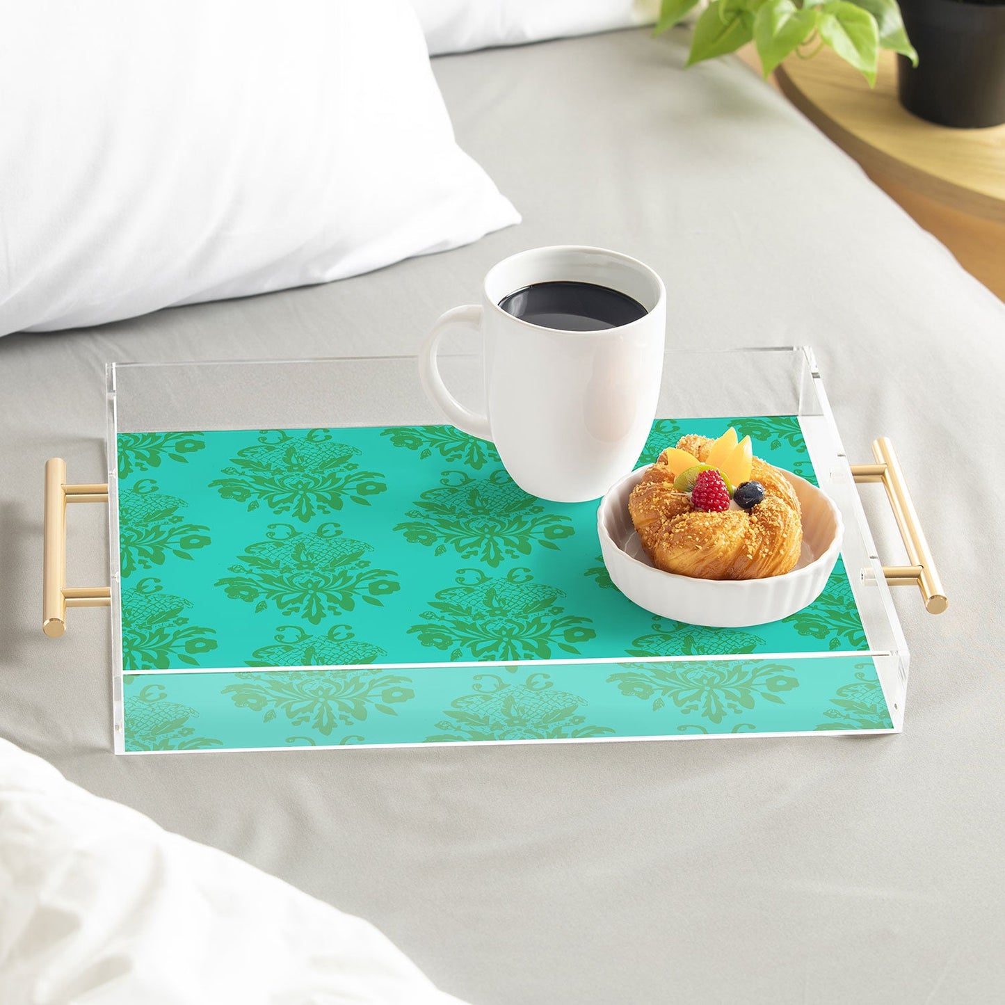 Morgan Kendall kelly green lace Acrylic Tray