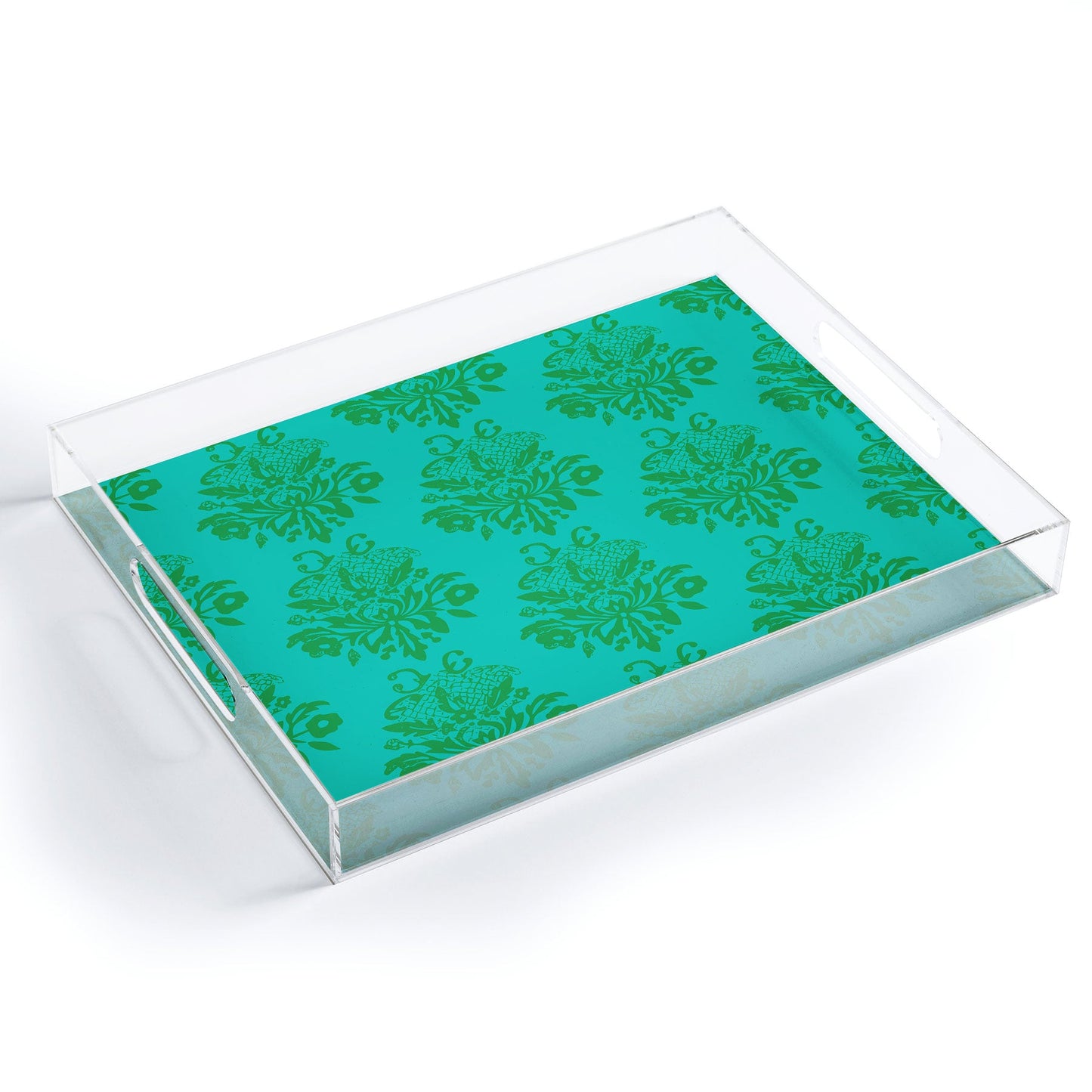 Morgan Kendall kelly green lace Acrylic Tray