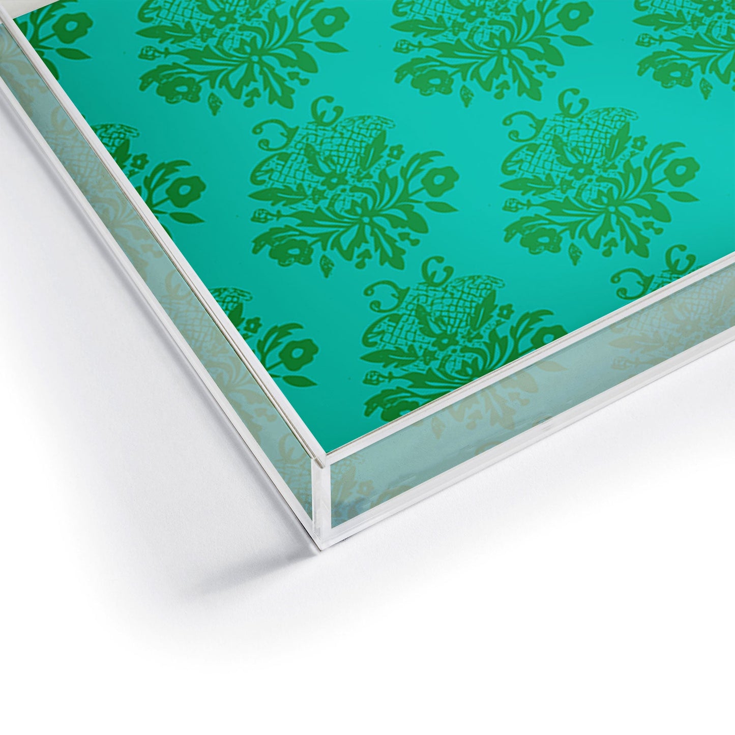 Morgan Kendall kelly green lace Acrylic Tray