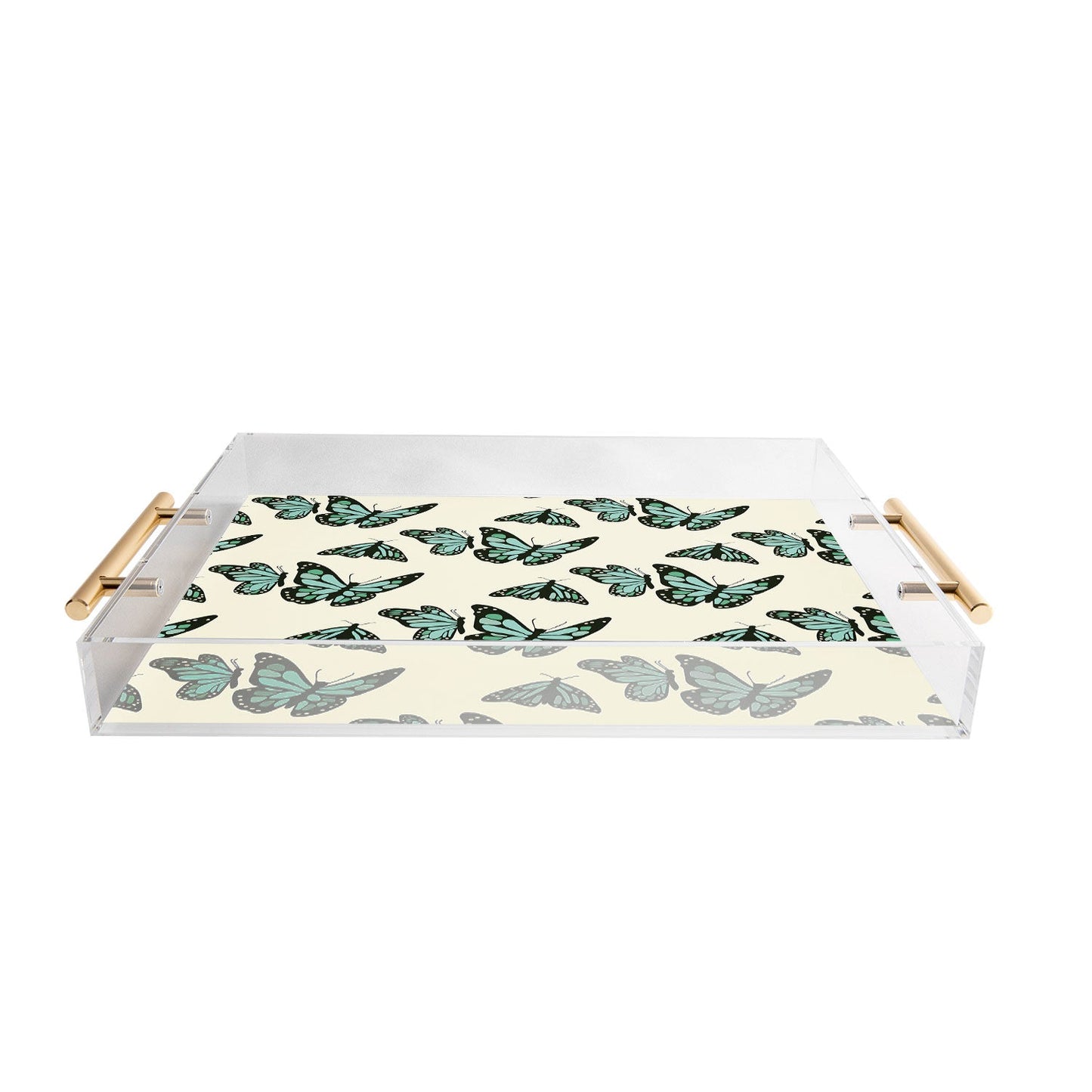 Morgan Kendall monarch butterflies Acrylic Tray