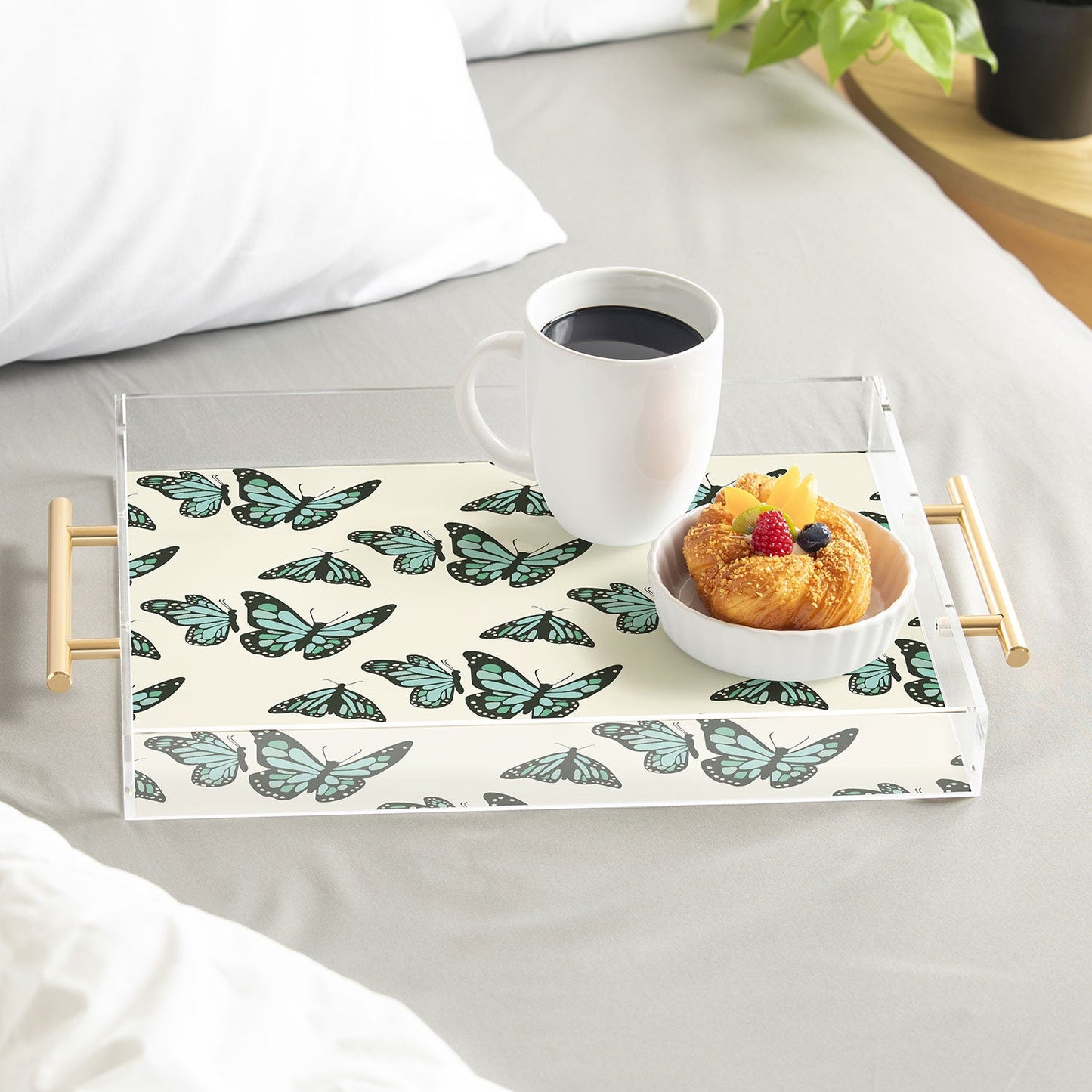 Morgan Kendall monarch butterflies Acrylic Tray