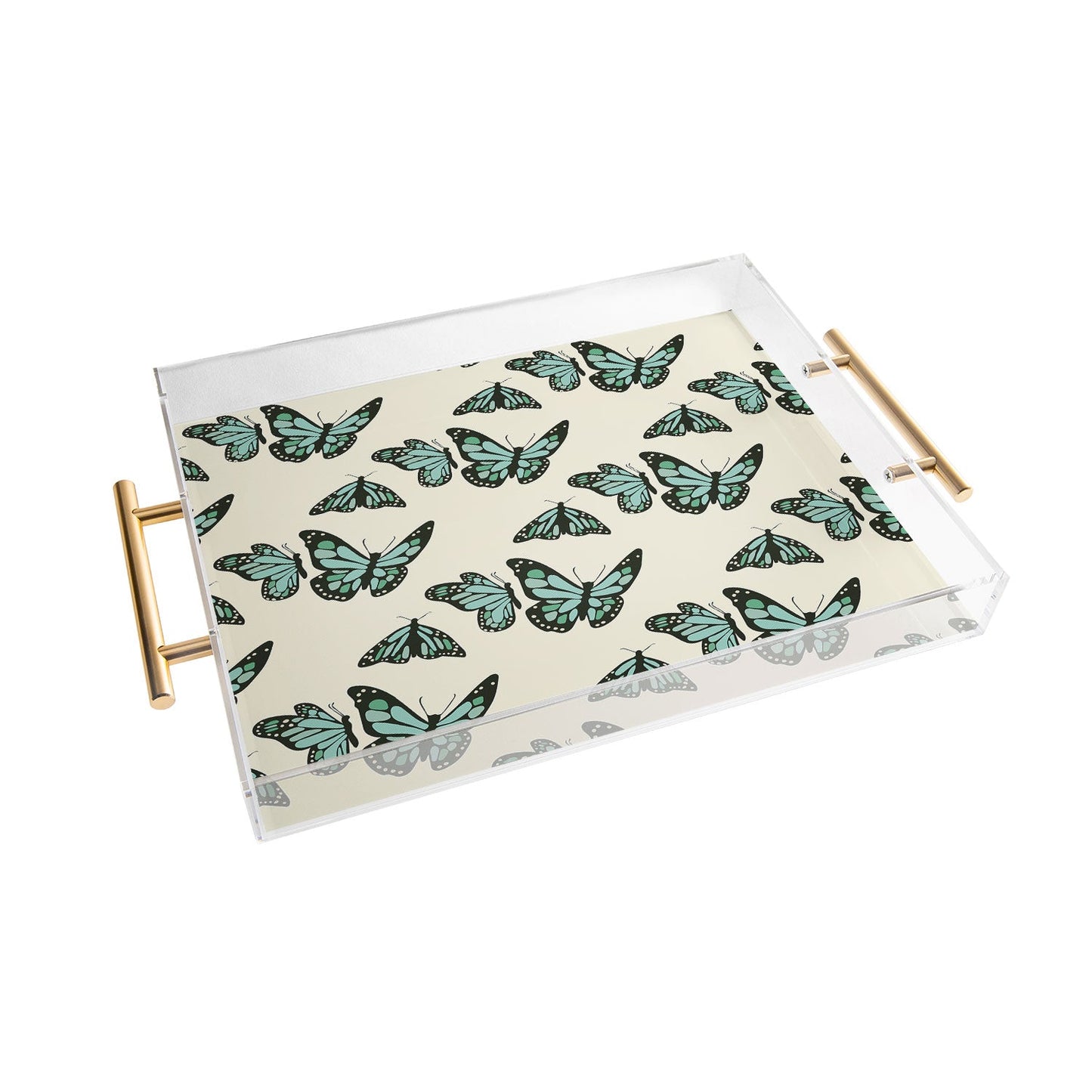 Morgan Kendall monarch butterflies Acrylic Tray