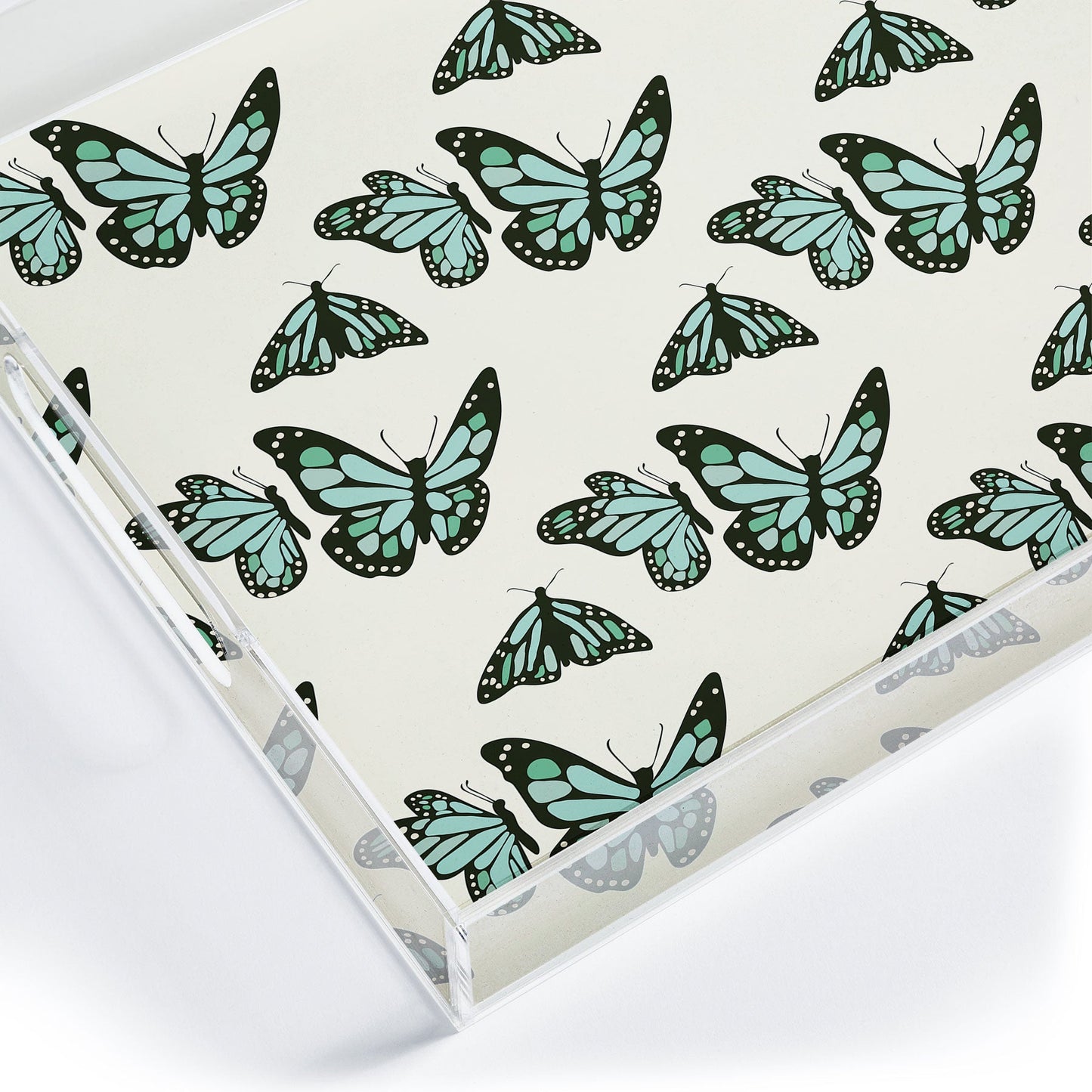 Morgan Kendall monarch butterflies Acrylic Tray