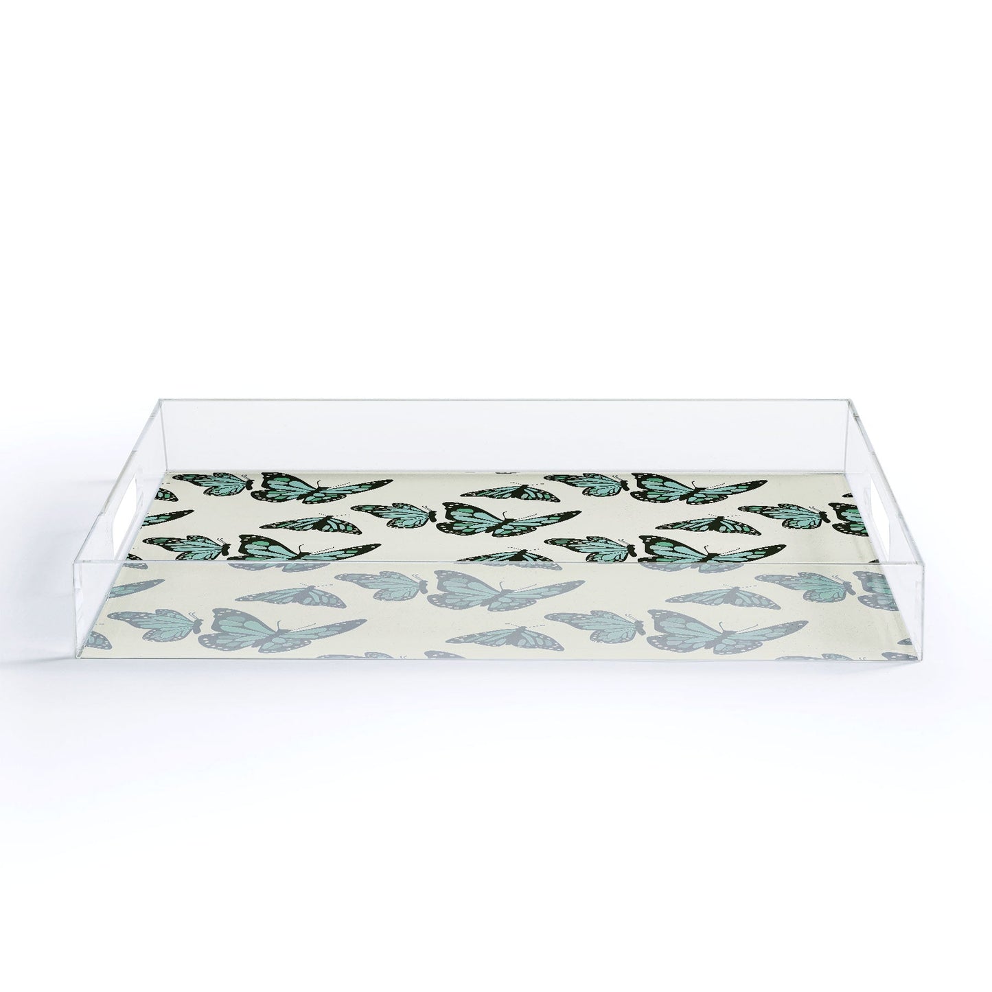 Morgan Kendall monarch butterflies Acrylic Tray