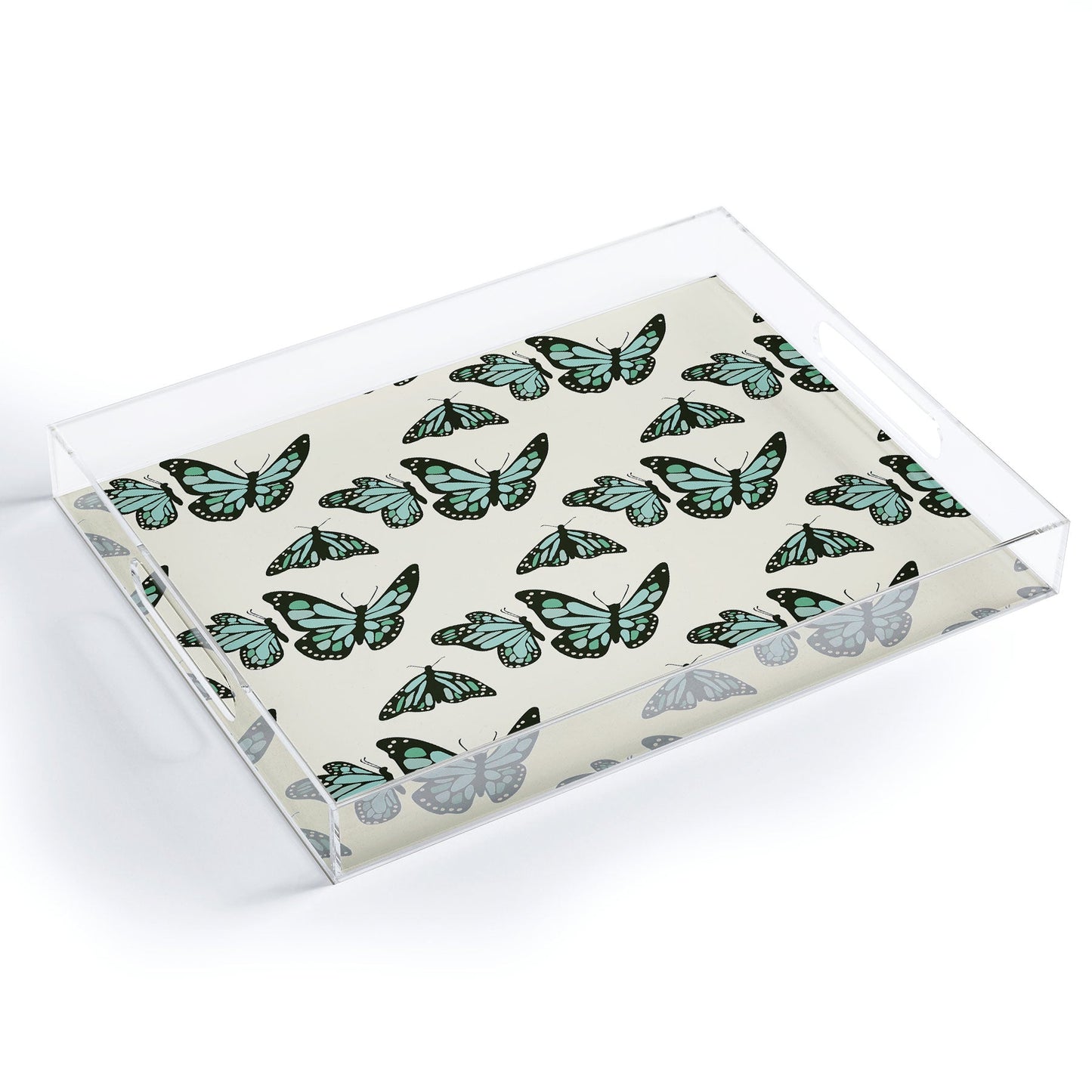 Morgan Kendall monarch butterflies Acrylic Tray