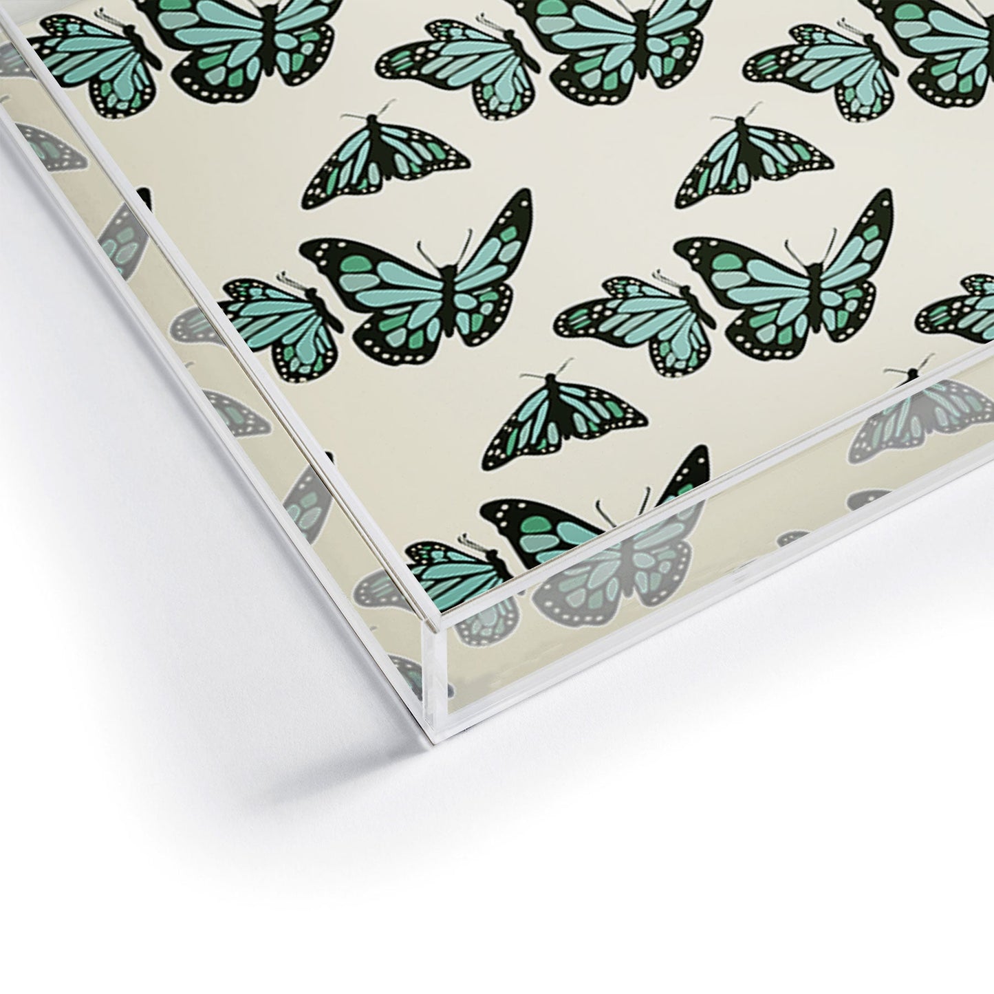 Morgan Kendall monarch butterflies Acrylic Tray