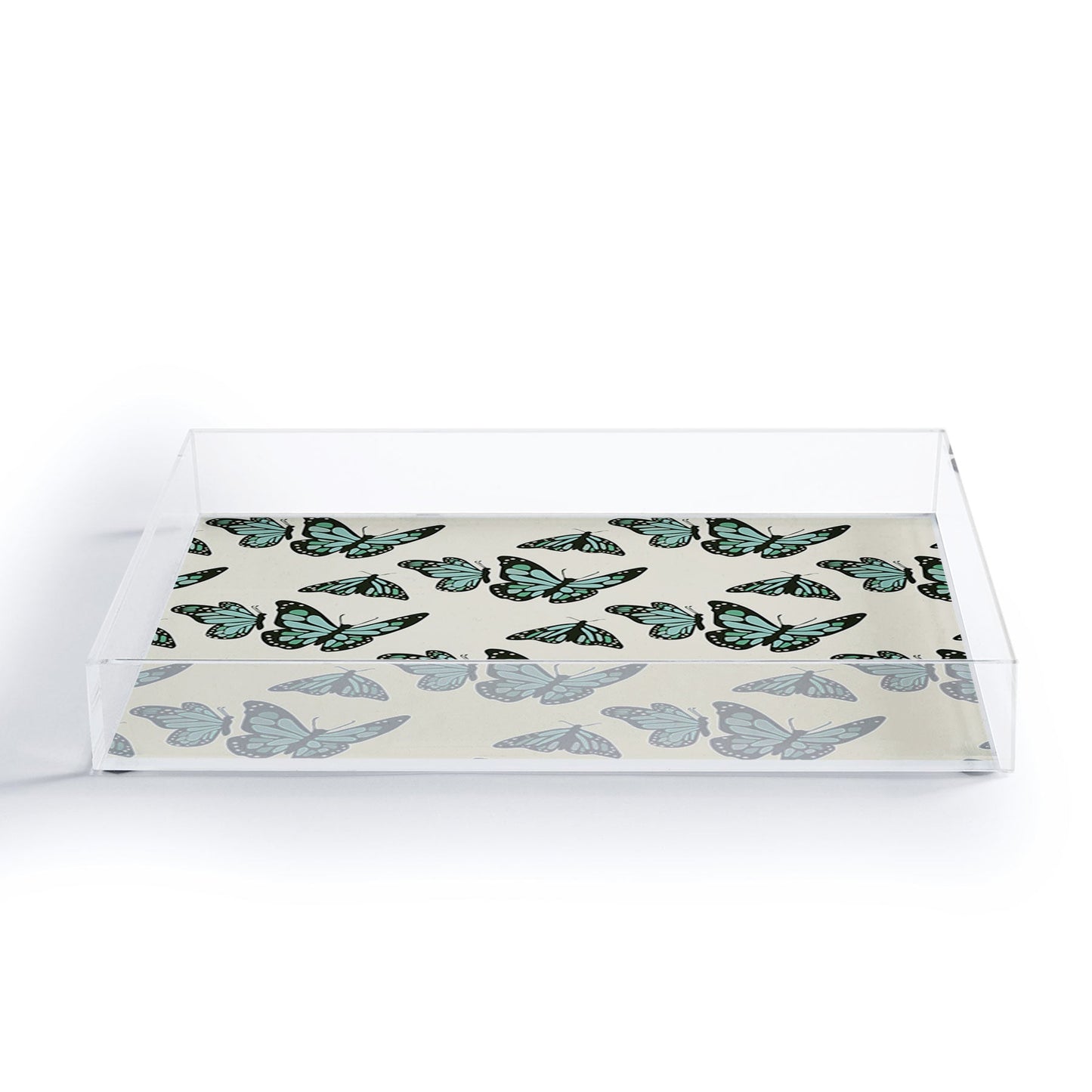Morgan Kendall monarch butterflies Acrylic Tray