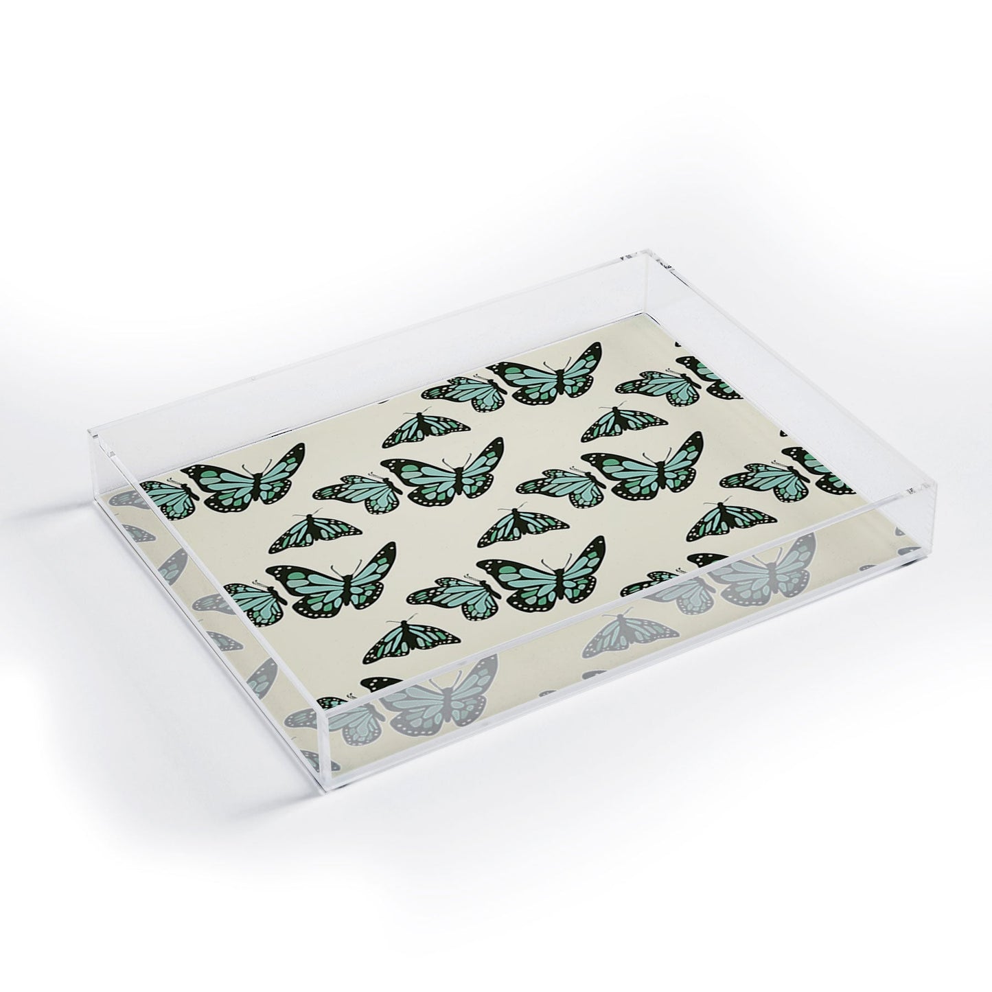 Morgan Kendall monarch butterflies Acrylic Tray