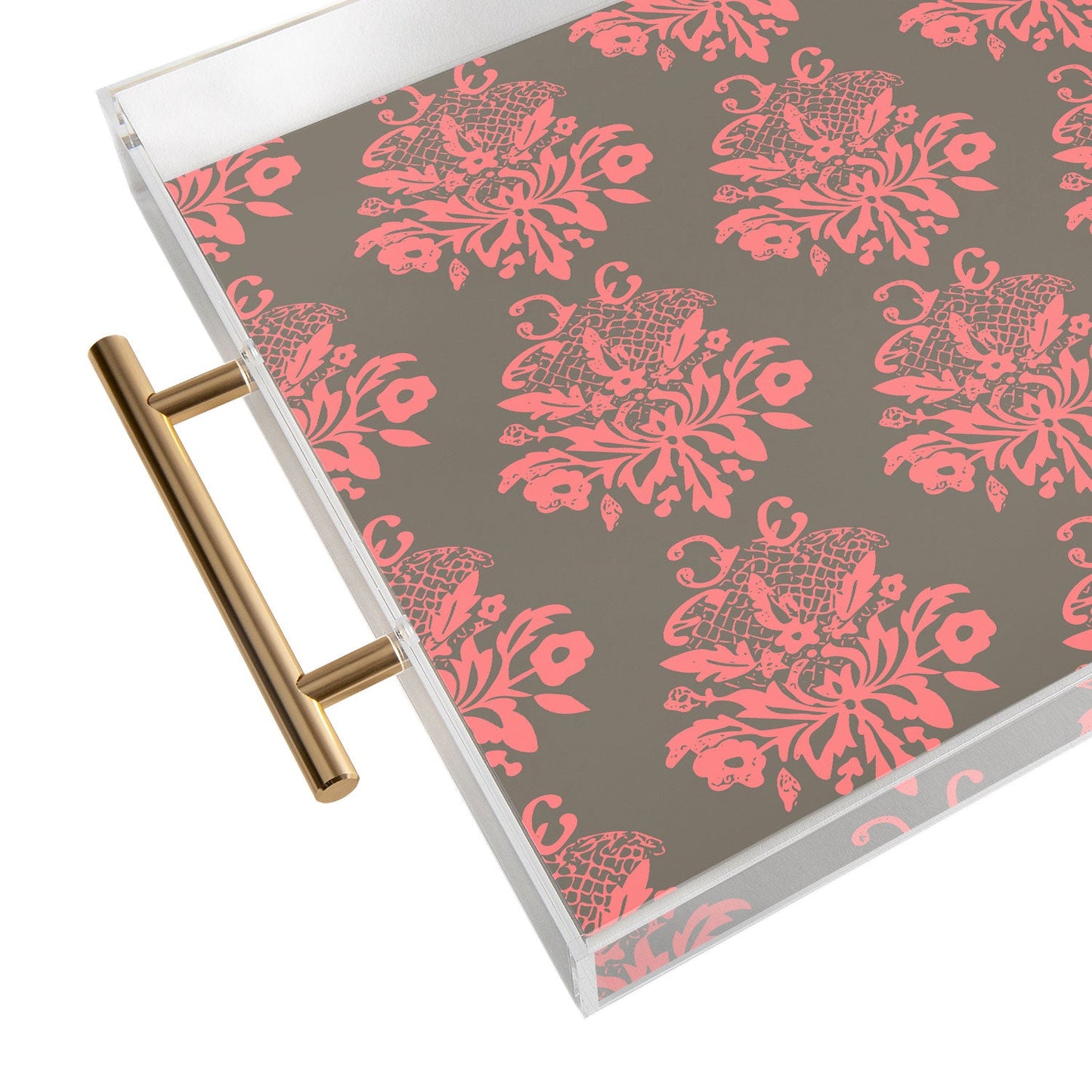 Morgan Kendall pink lace Acrylic Tray