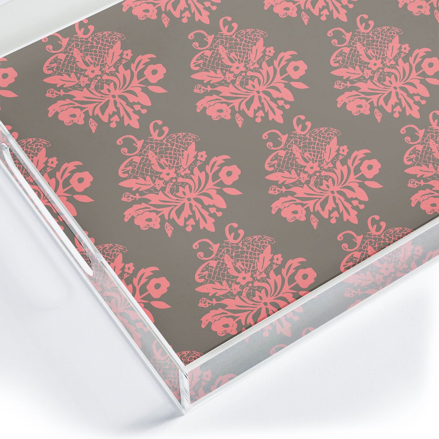 Morgan Kendall pink lace Acrylic Tray