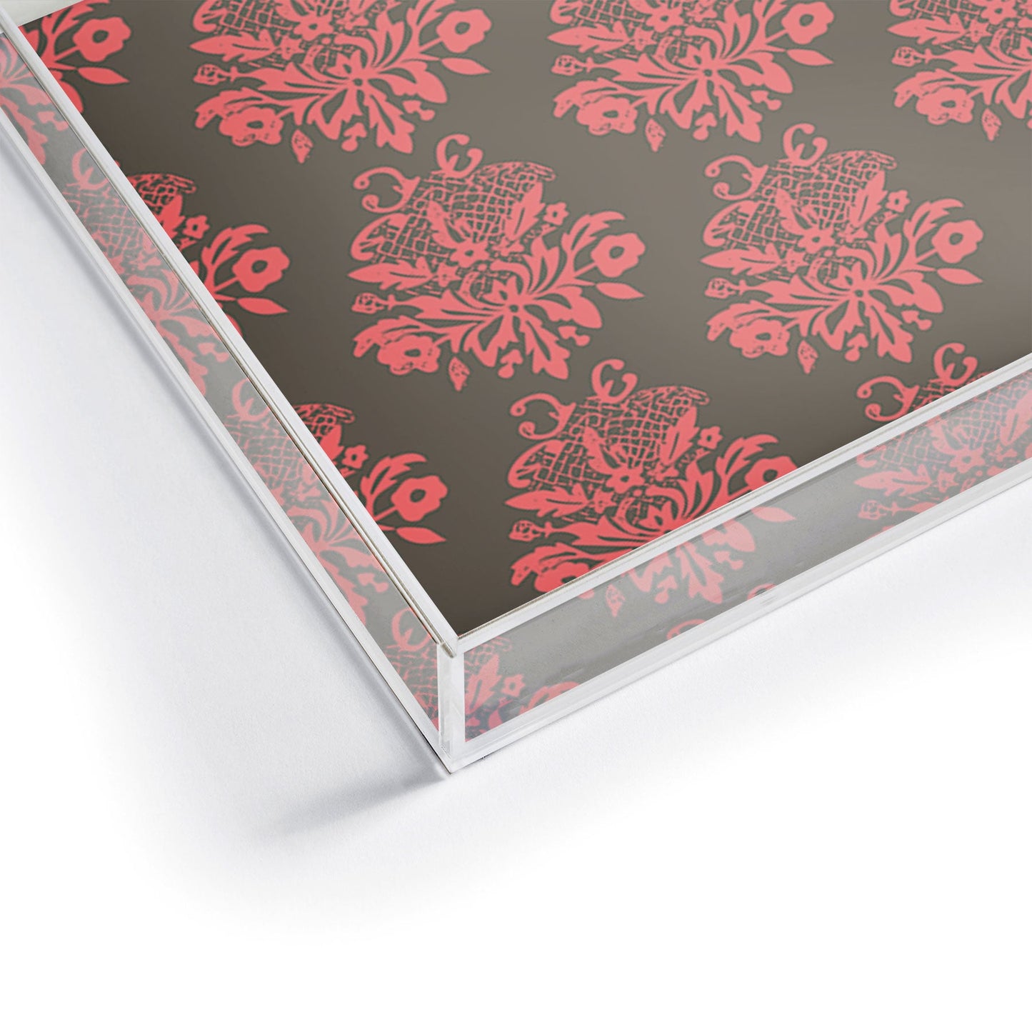 Morgan Kendall pink lace Acrylic Tray
