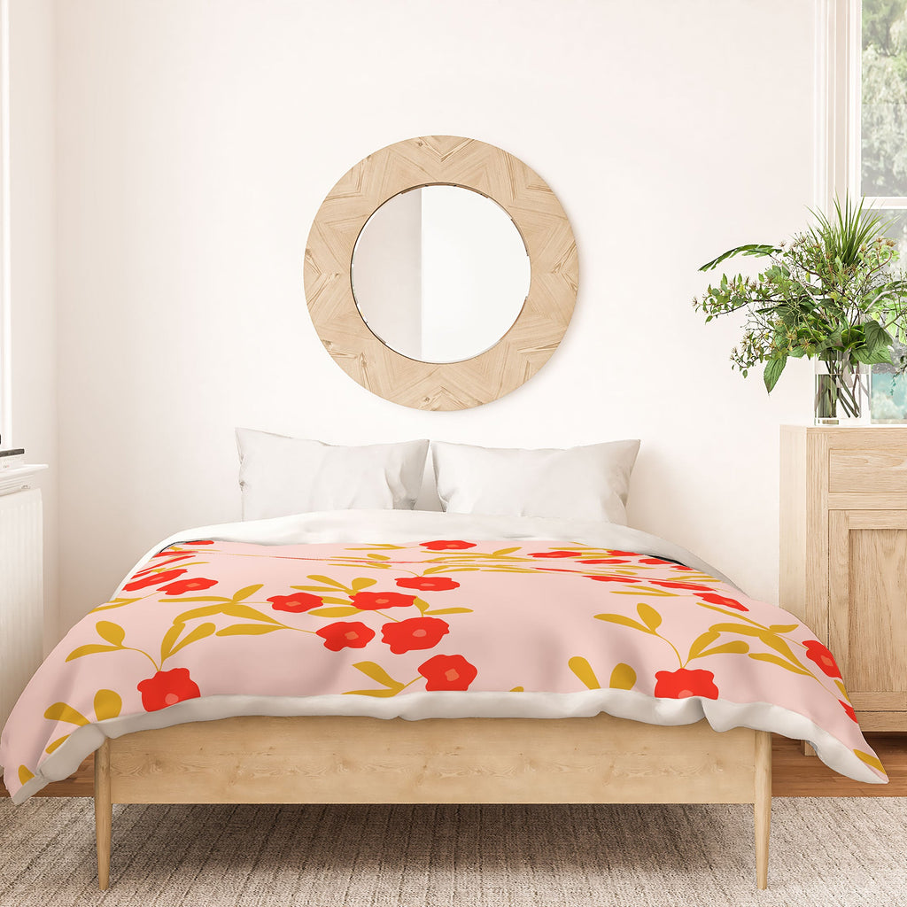 Morgan Kendall strawberry fields Duvet Cover