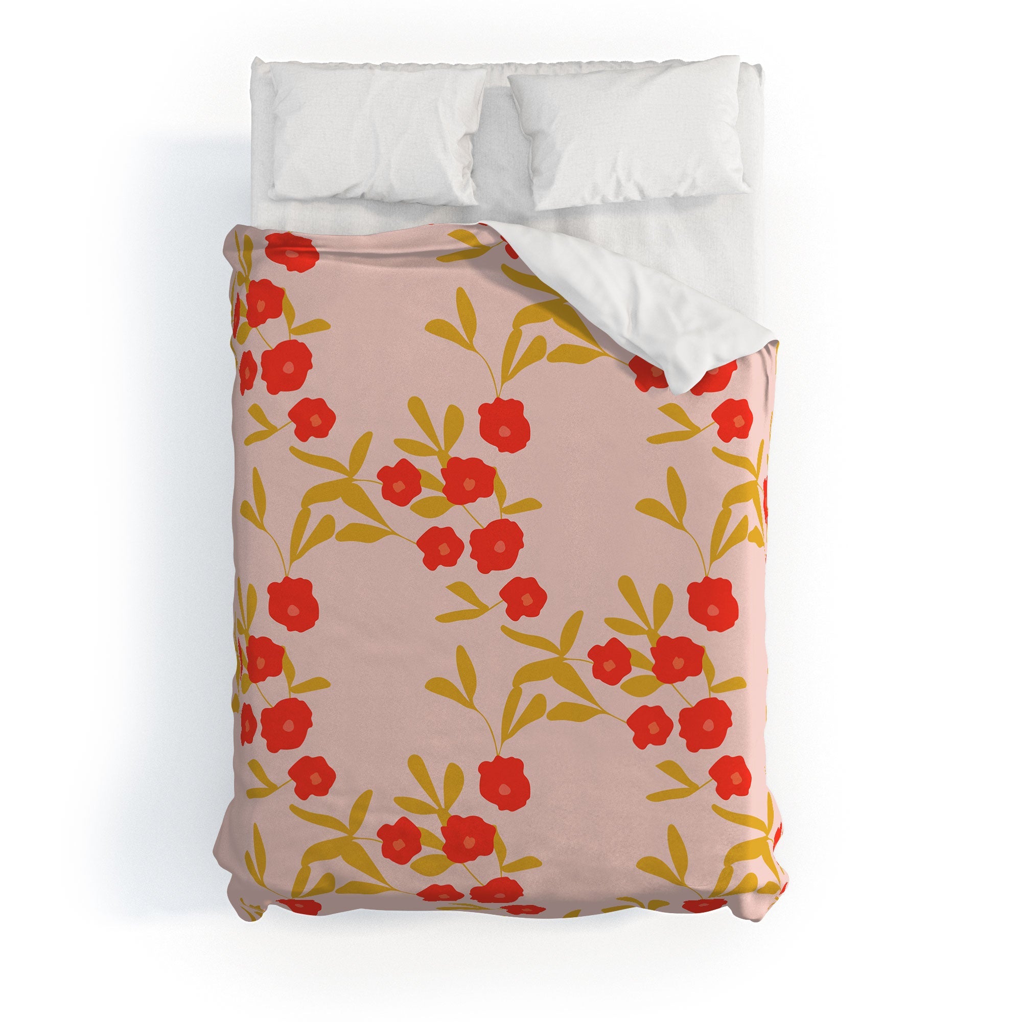 Morgan Kendall strawberry fields Duvet Cover