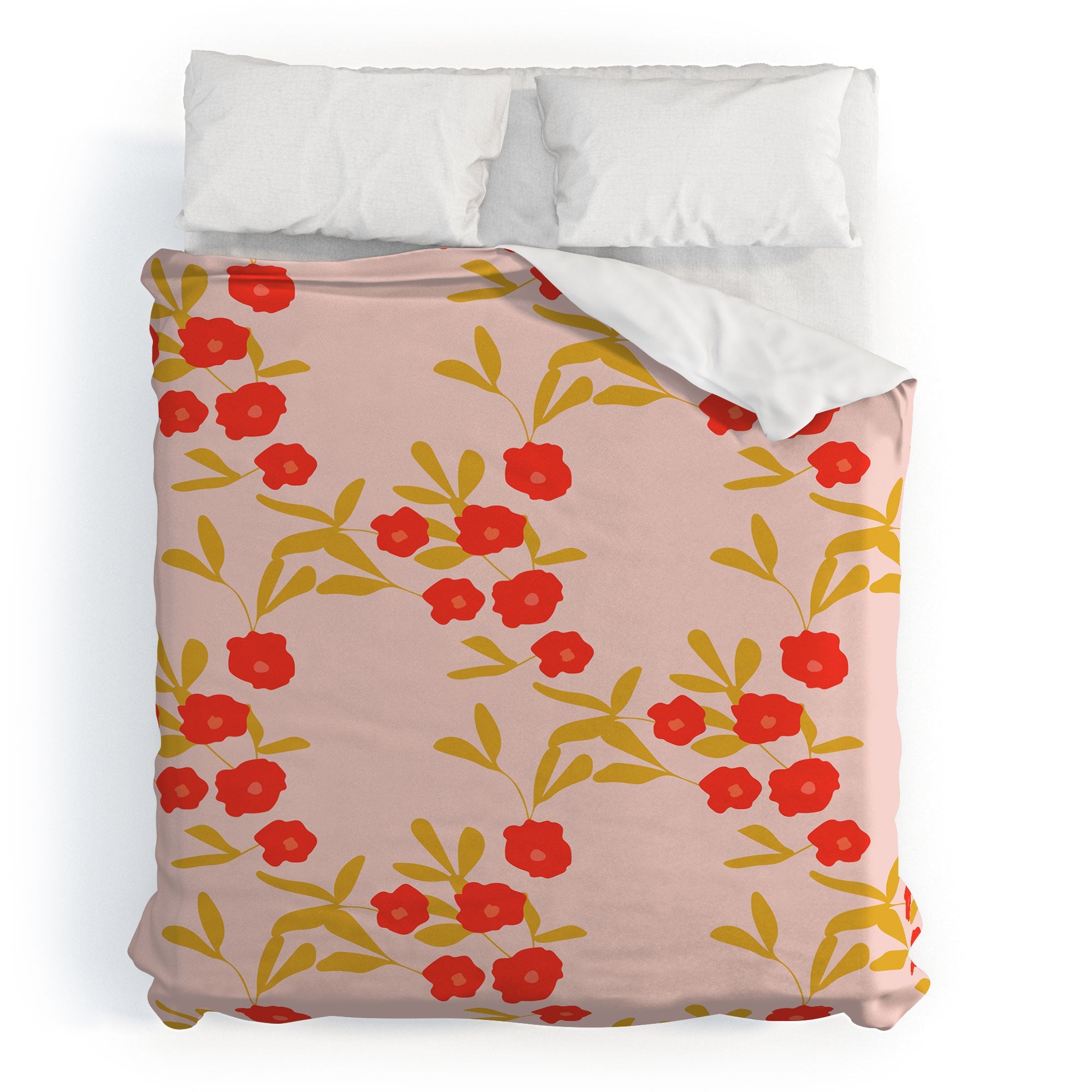 Morgan Kendall strawberry fields Duvet Cover