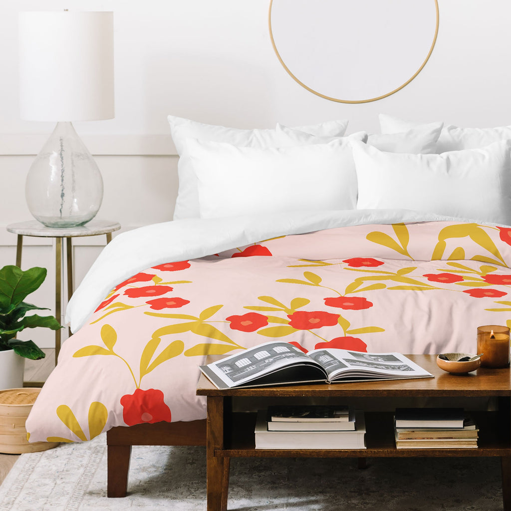 Morgan Kendall strawberry fields Duvet Cover