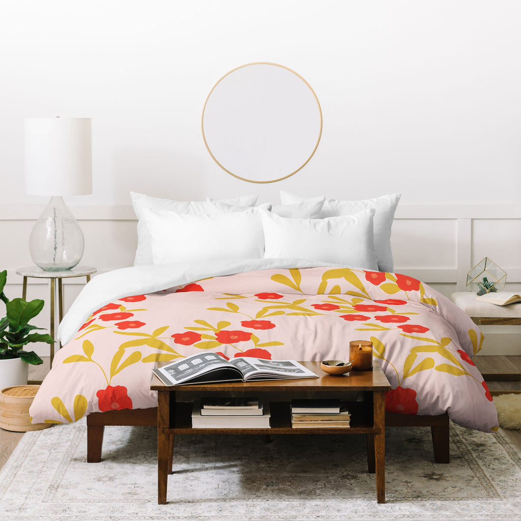 Morgan Kendall strawberry fields Duvet Cover