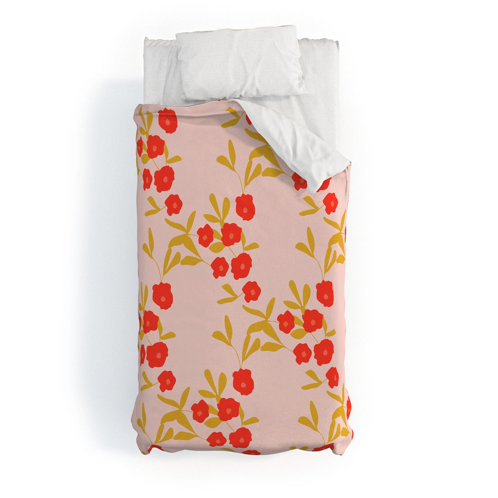 Morgan Kendall strawberry fields Duvet Cover