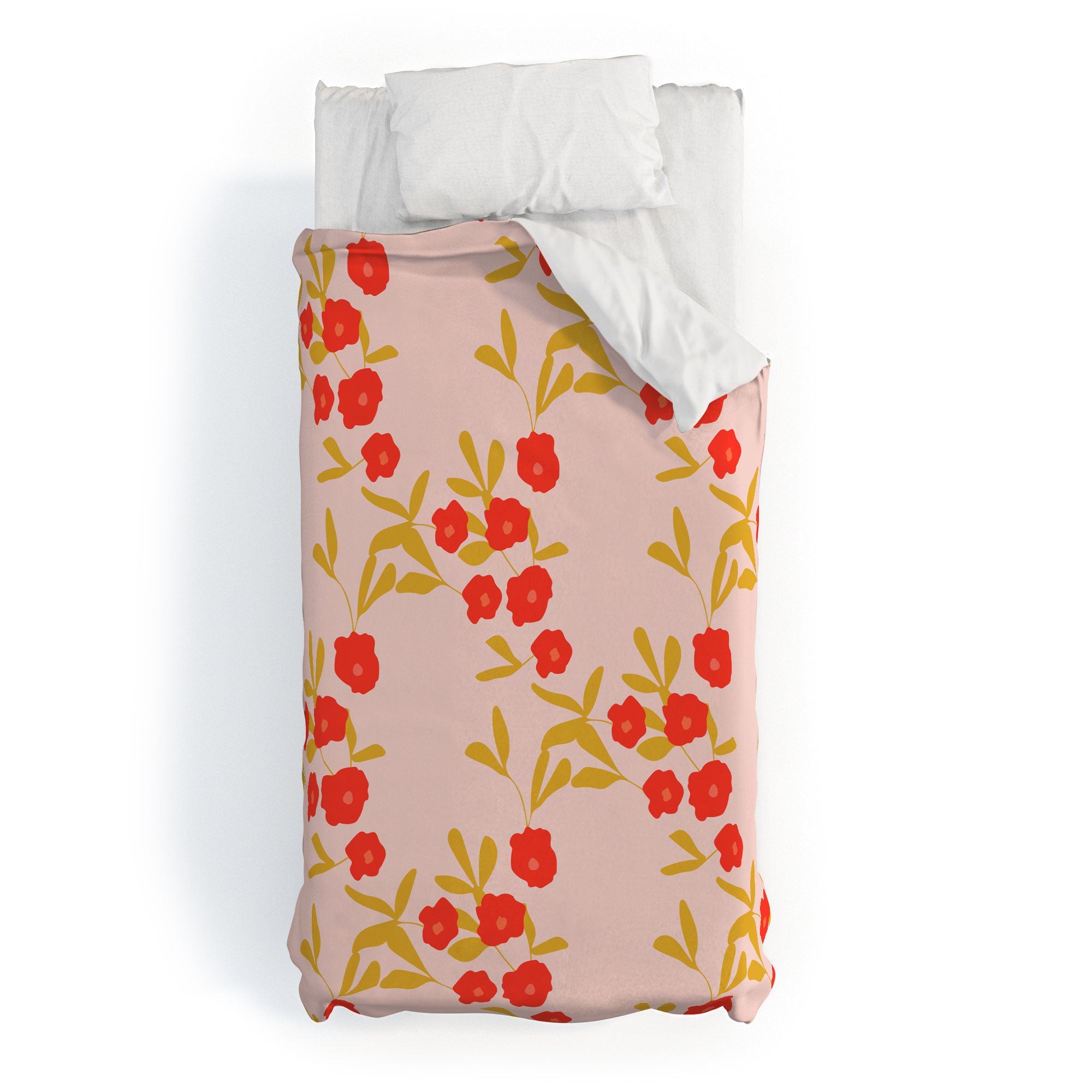 Morgan Kendall strawberry fields Duvet Cover