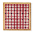 DENY Designs Red Gingham plus Stars Framed Wall Art
