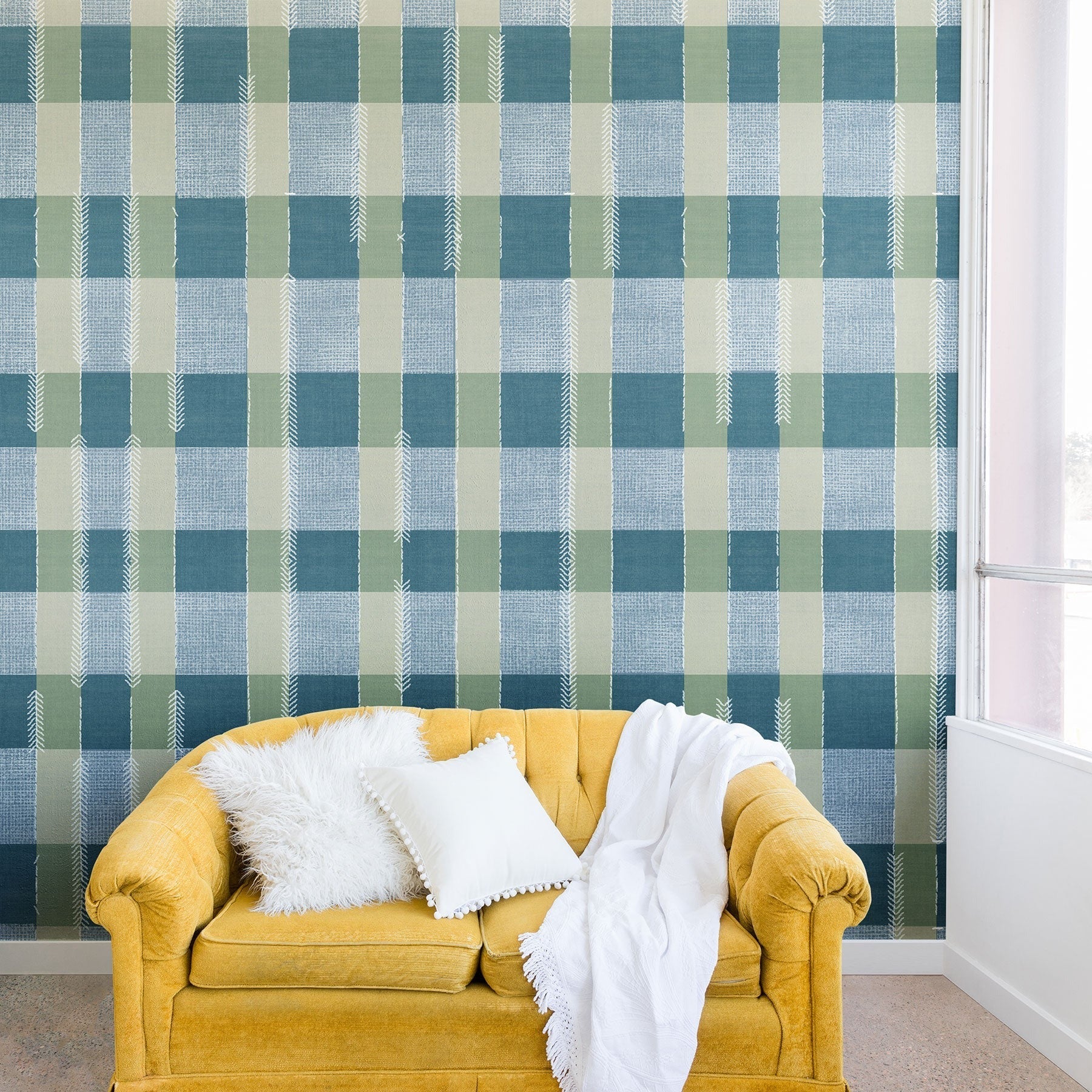 Marta Barragan Camarasa Country Style Checks Wall Mural