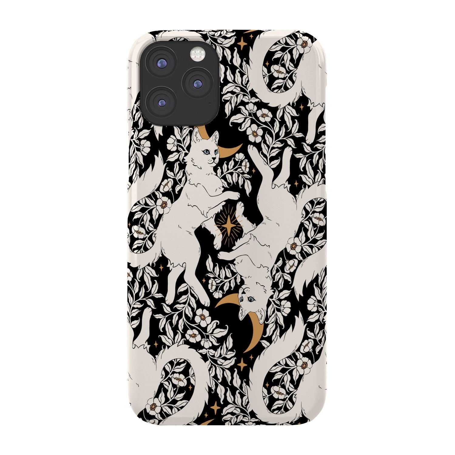 Avenie Celestial Cats Gold Phone Case