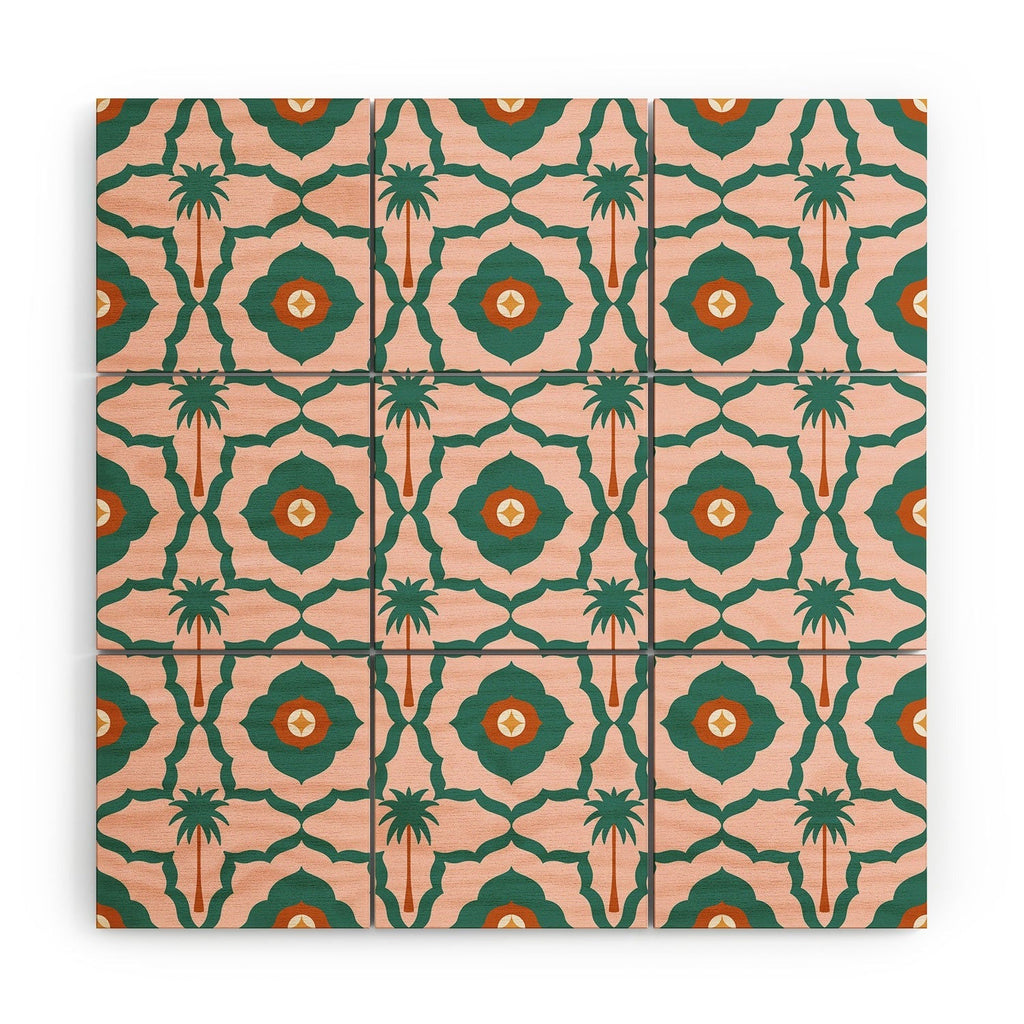 Design by Spark Mid Mod Palm Springs Wood Wall Mural