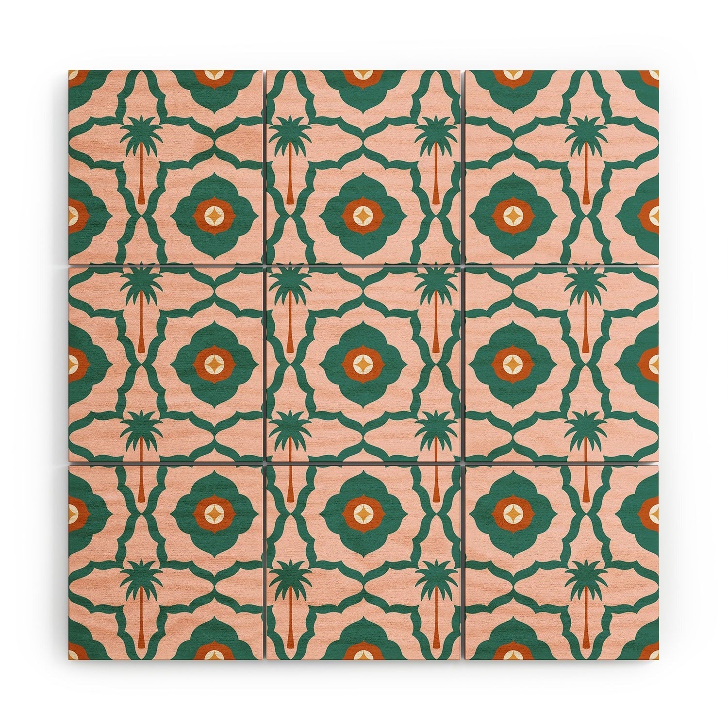 Design by Spark Mid Mod Palm Springs Wood Wall Mural