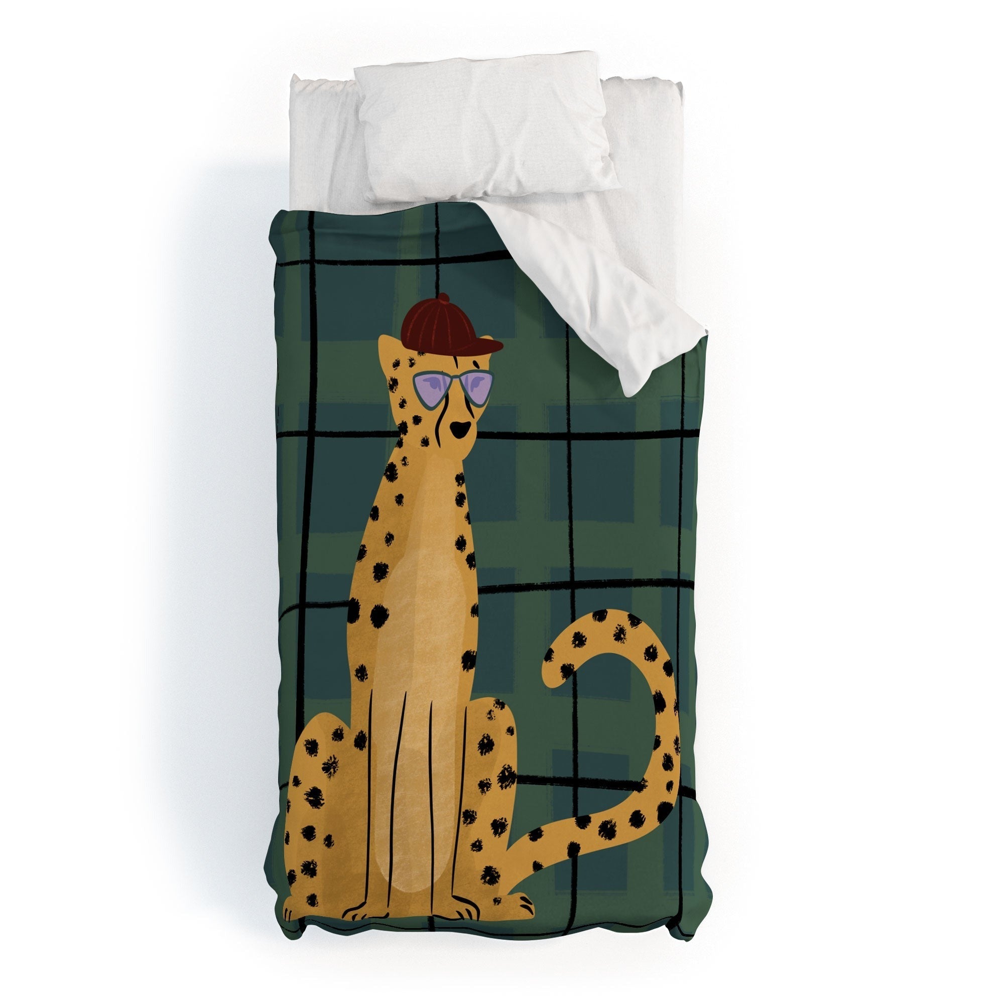 Design by Spark Cheetah Cool Cat Duvet Cover