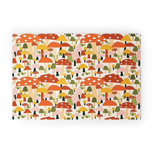 Valeria Frustaci autumnal mushrooms Welcome Mat