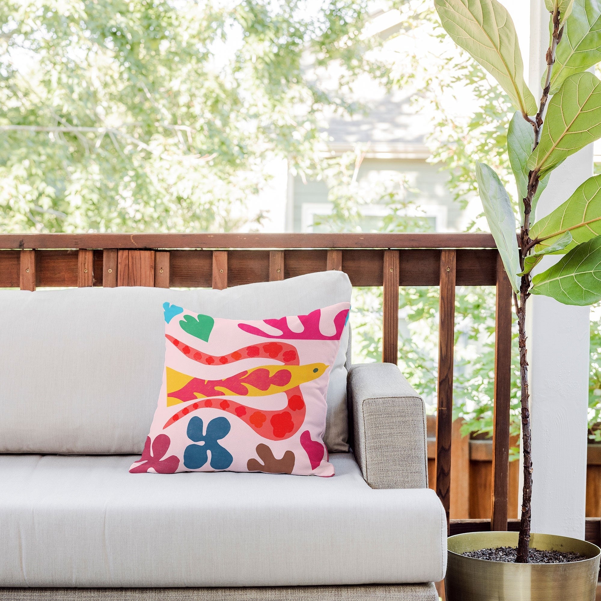 Garima Dhawan Cutouts 49 Outdoor Throw Pillow