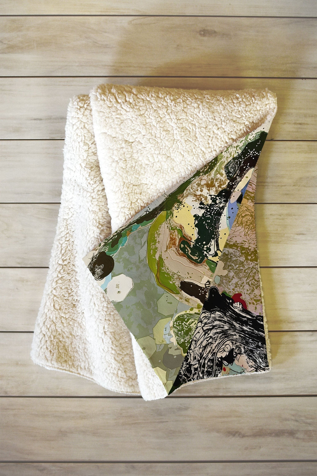 83 Oranges Echoes Beneath the Surface Fleece Throw Blanket