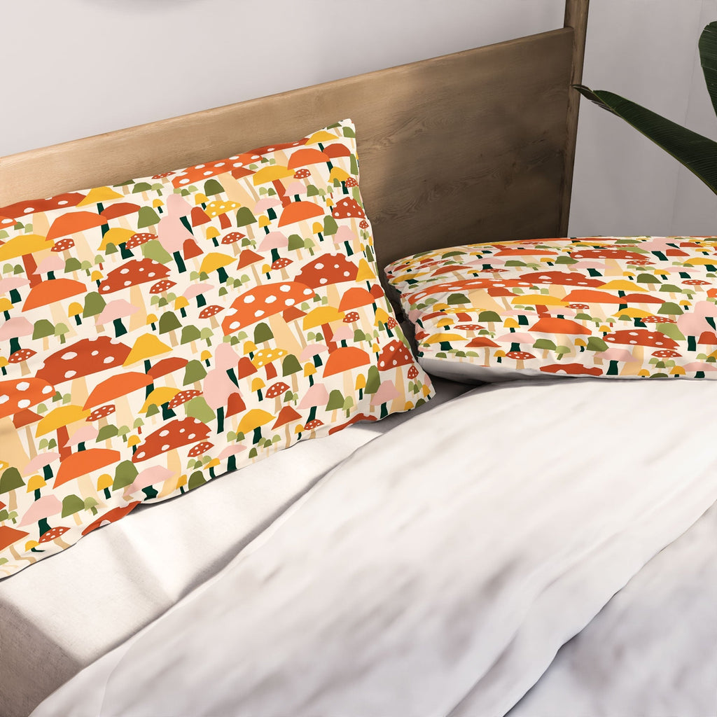 Valeria Frustaci autumnal mushrooms Pillow Shams