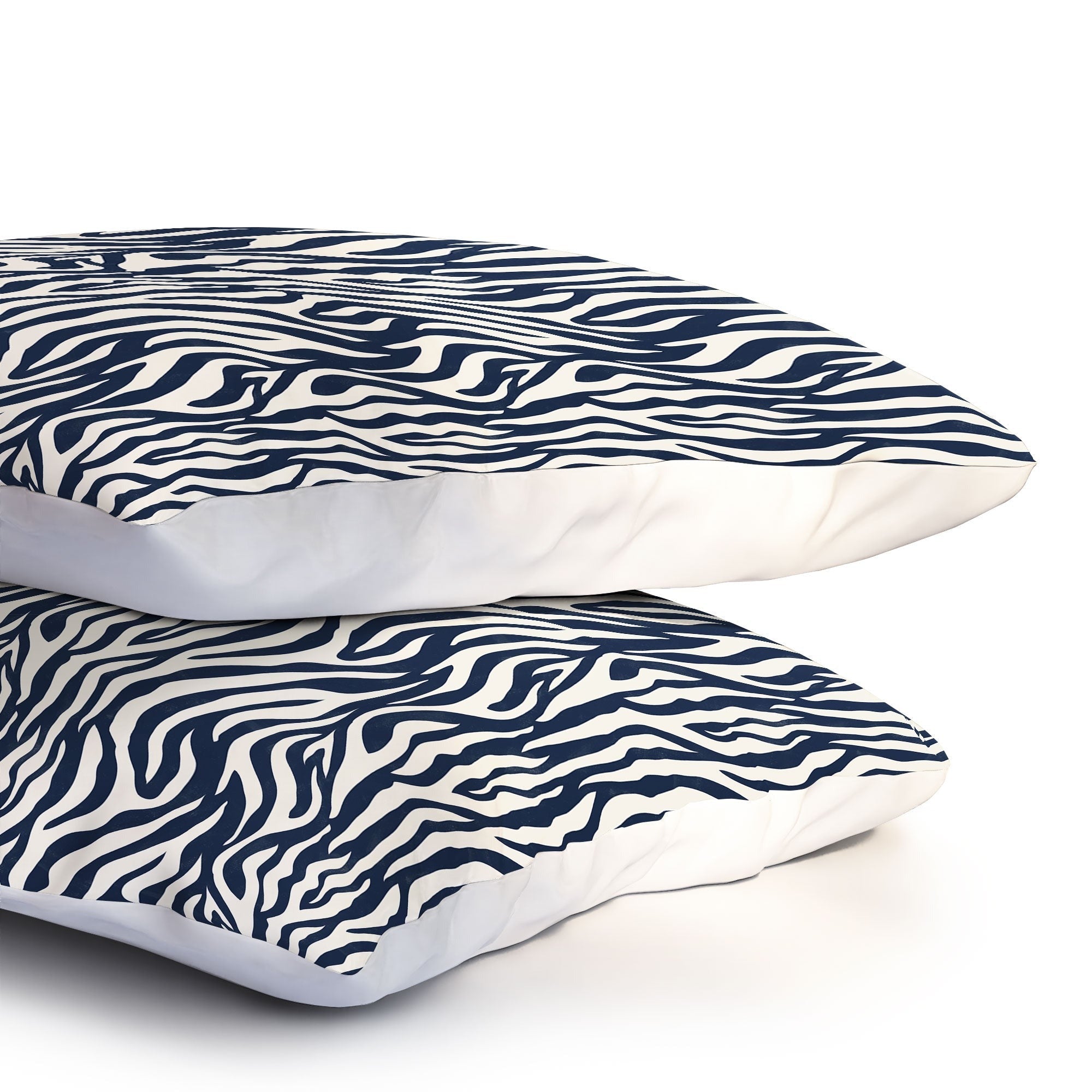 Avenie BR Navy Tiger Stripes Pillow Shams