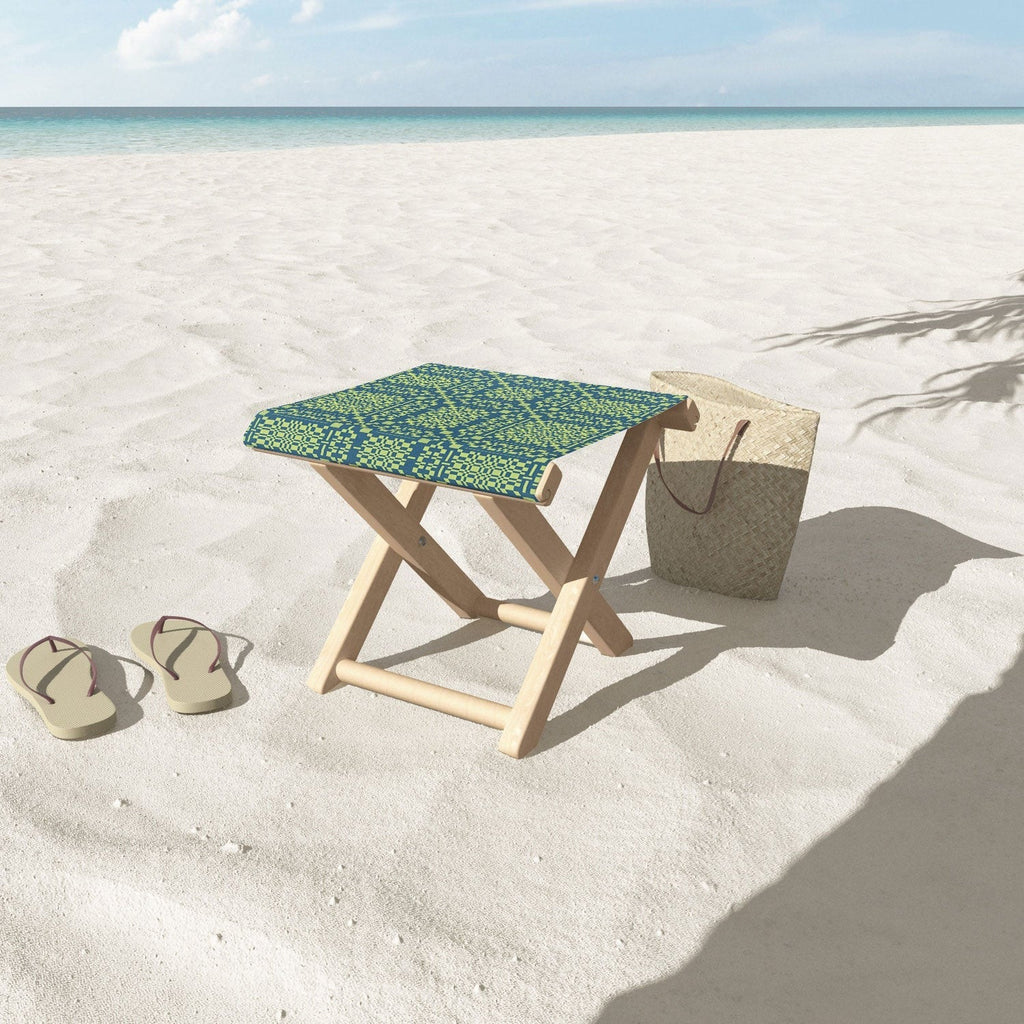 Marta Barragan Camarasa Nostalgic Grid Design Folding Stool