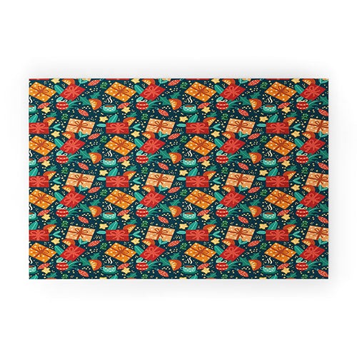 Valeria Frustaci Christmas pattern Welcome Mat