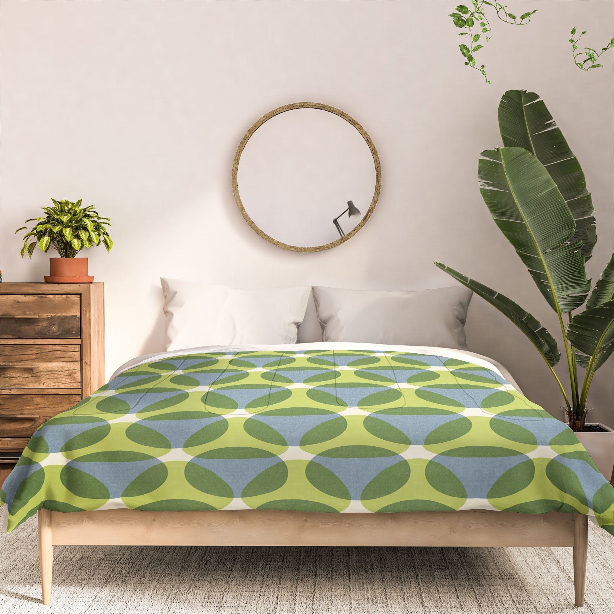 Marta Barragan Camarasa Stylish Retro Circle Comforter