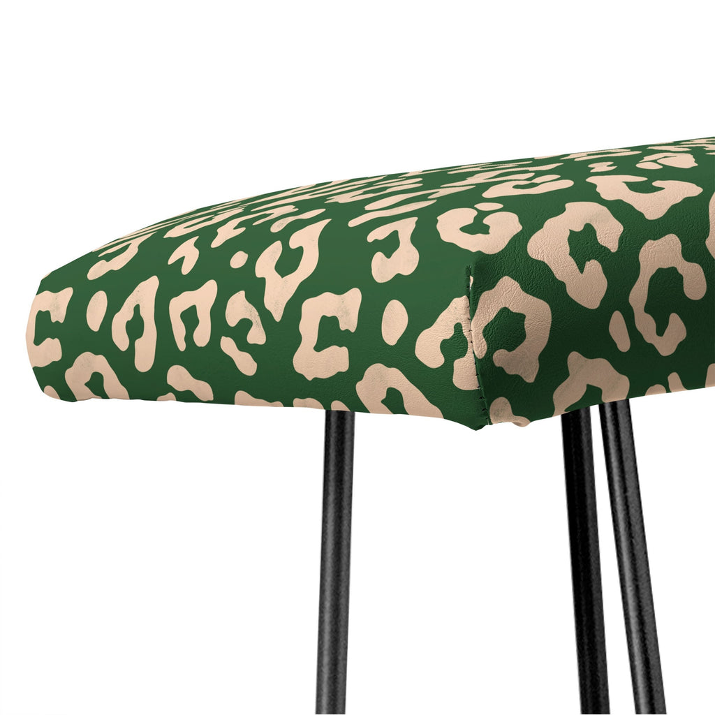 Avenie BR Cheetah Print In Green Bench