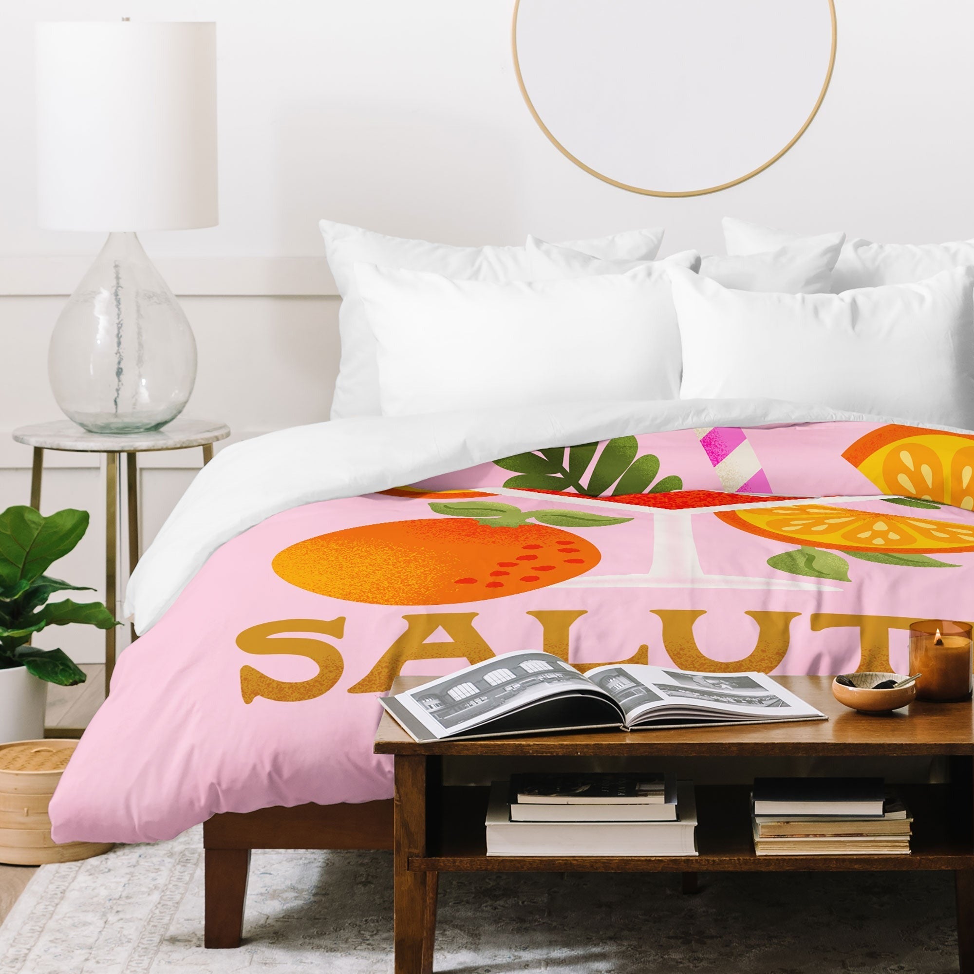 Jessica Molina Orange Spritz Duvet Cover