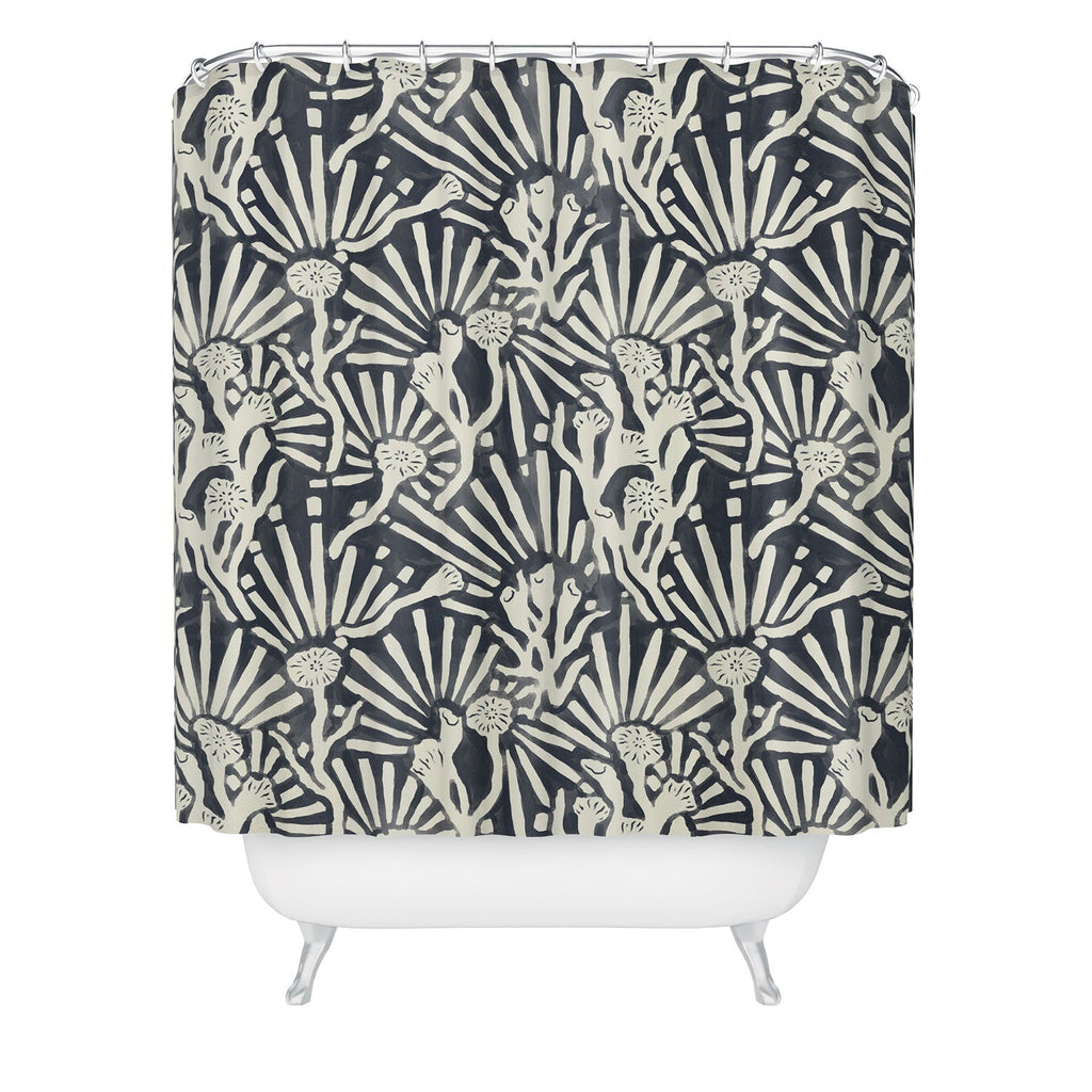 MSRYSTUDIO Garden Magic Darknight Shower Curtain