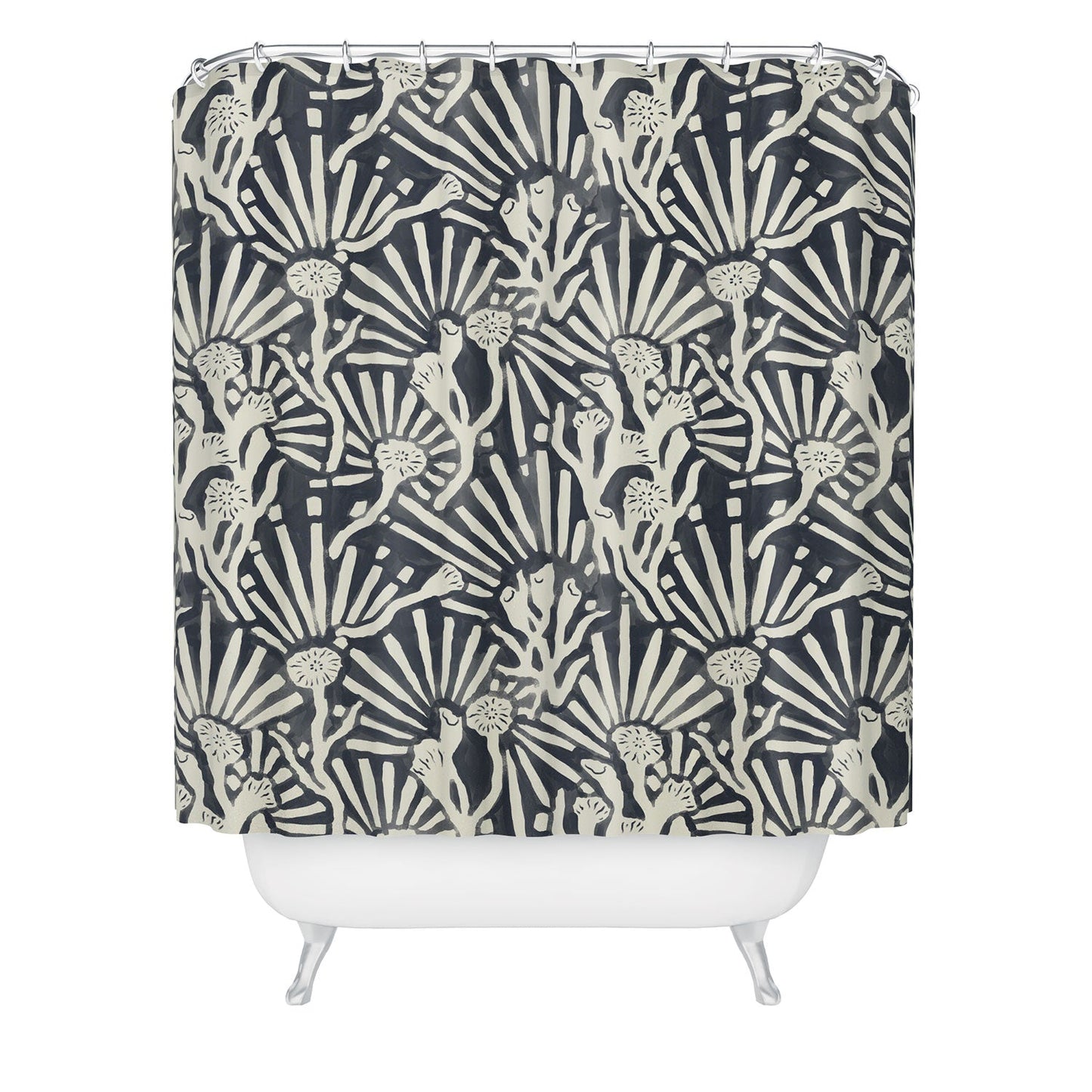 MSRYSTUDIO Garden Magic Darknight Shower Curtain