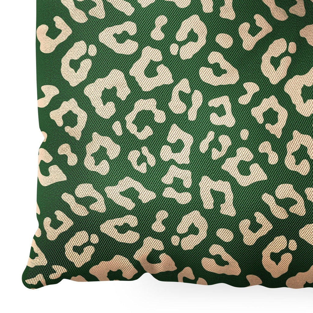 Avenie BR Cheetah Print In Green Floor Pillow Square