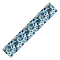 Ninola Design Botanic Retreat Ombre Abstract Watercolor Flowers Blue Navy Table Runner
