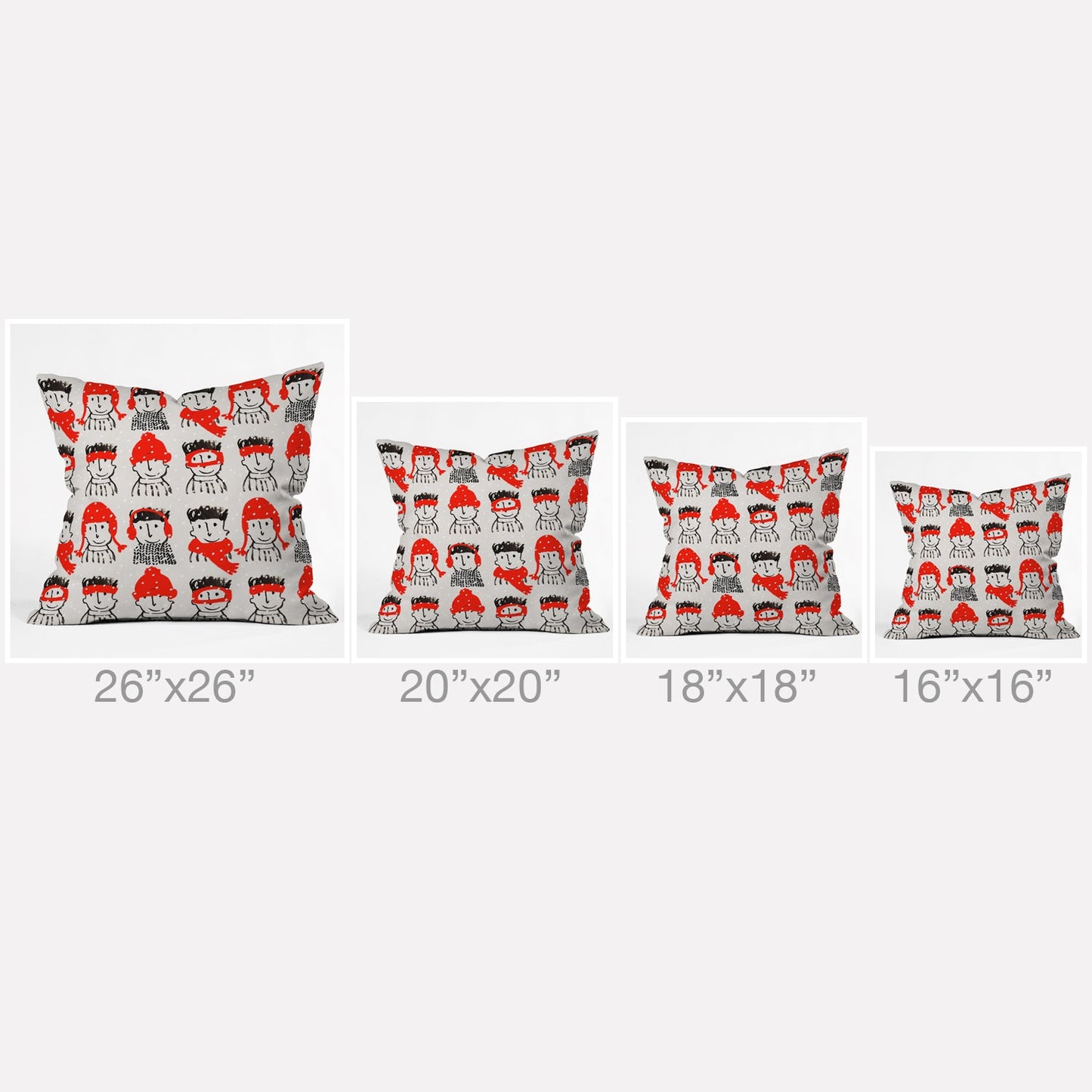 Mummysam Winter Hats Outdoor Throw Pillow
