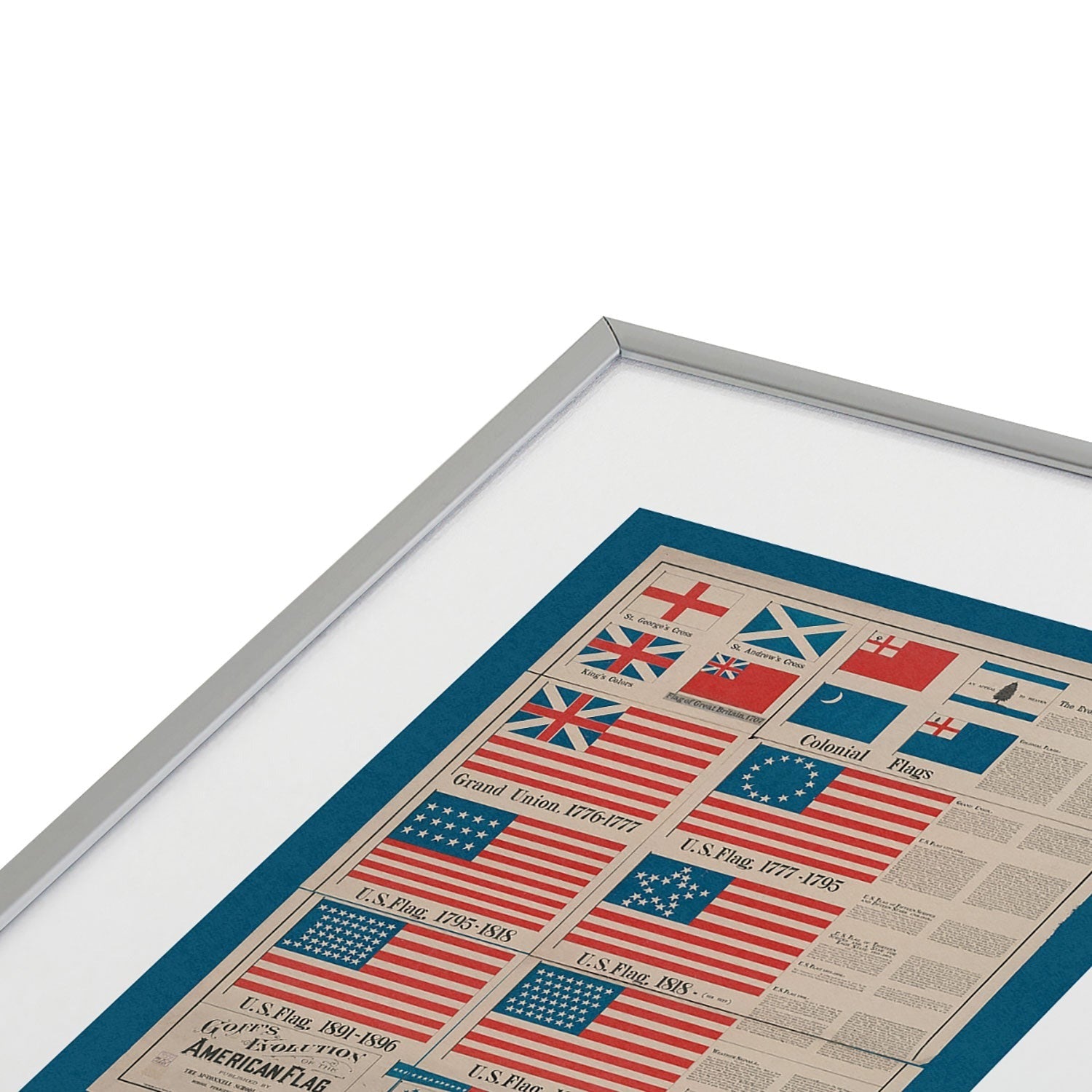 DENY Designs Goff s Evolution of the American Flag Metal Framed Art Print