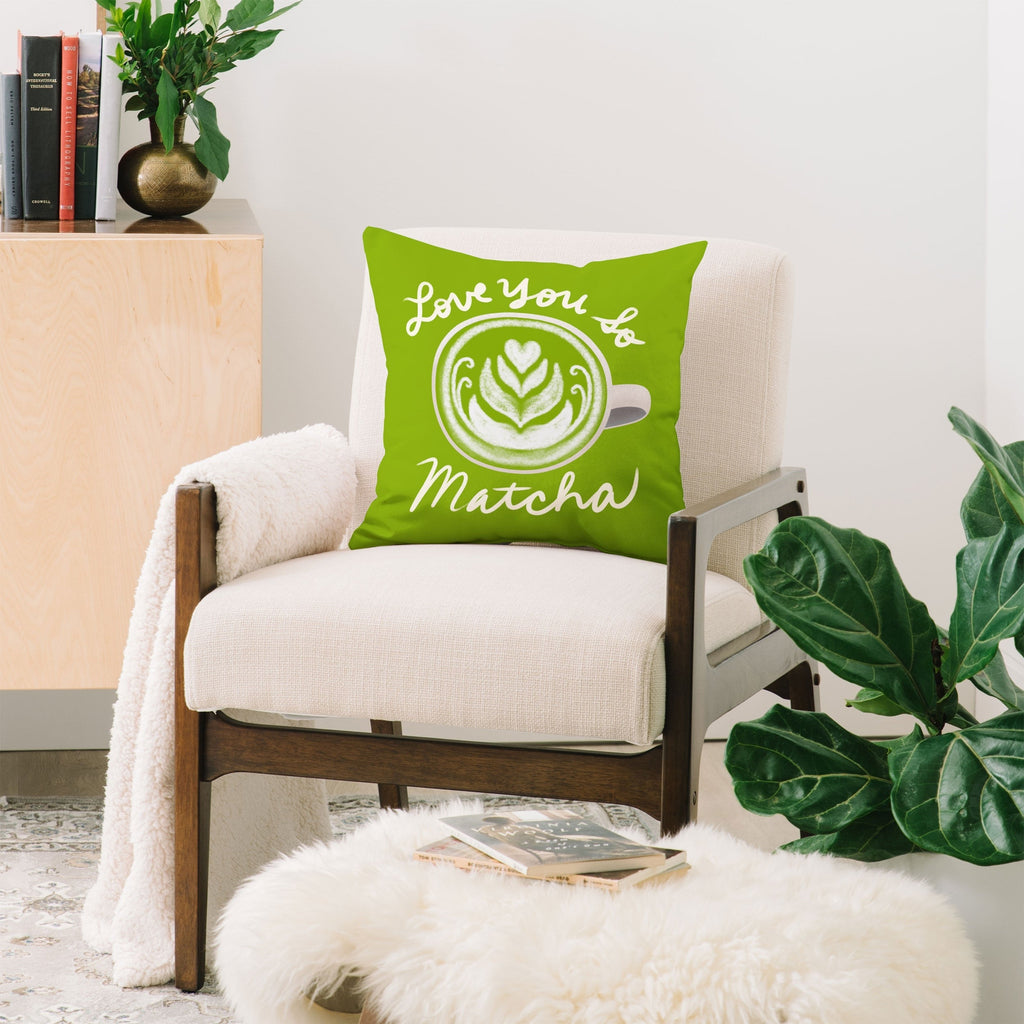 Design by Spark Love You So Matcha Throw Pillow