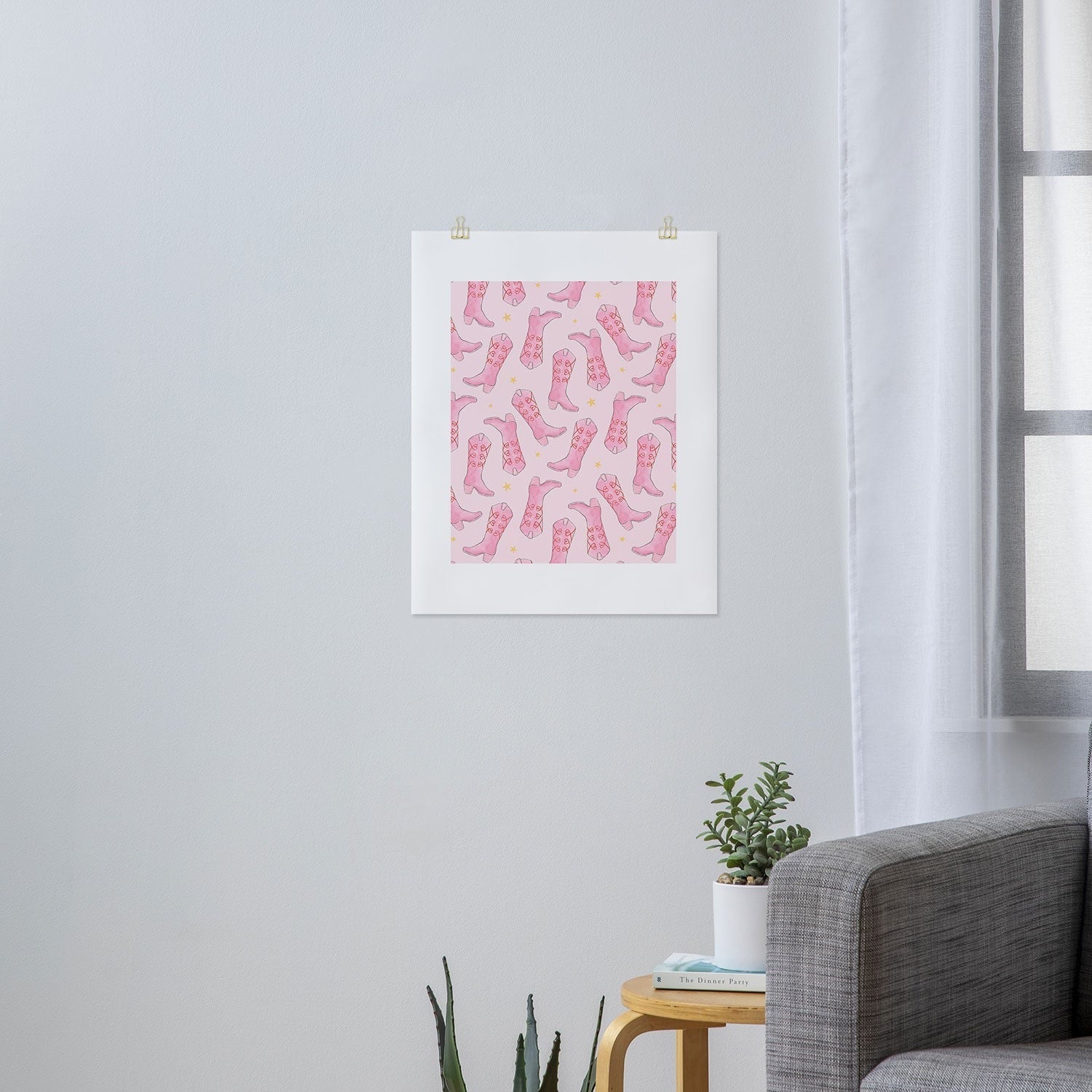 Love_Ryming Stars and Boots Art Print