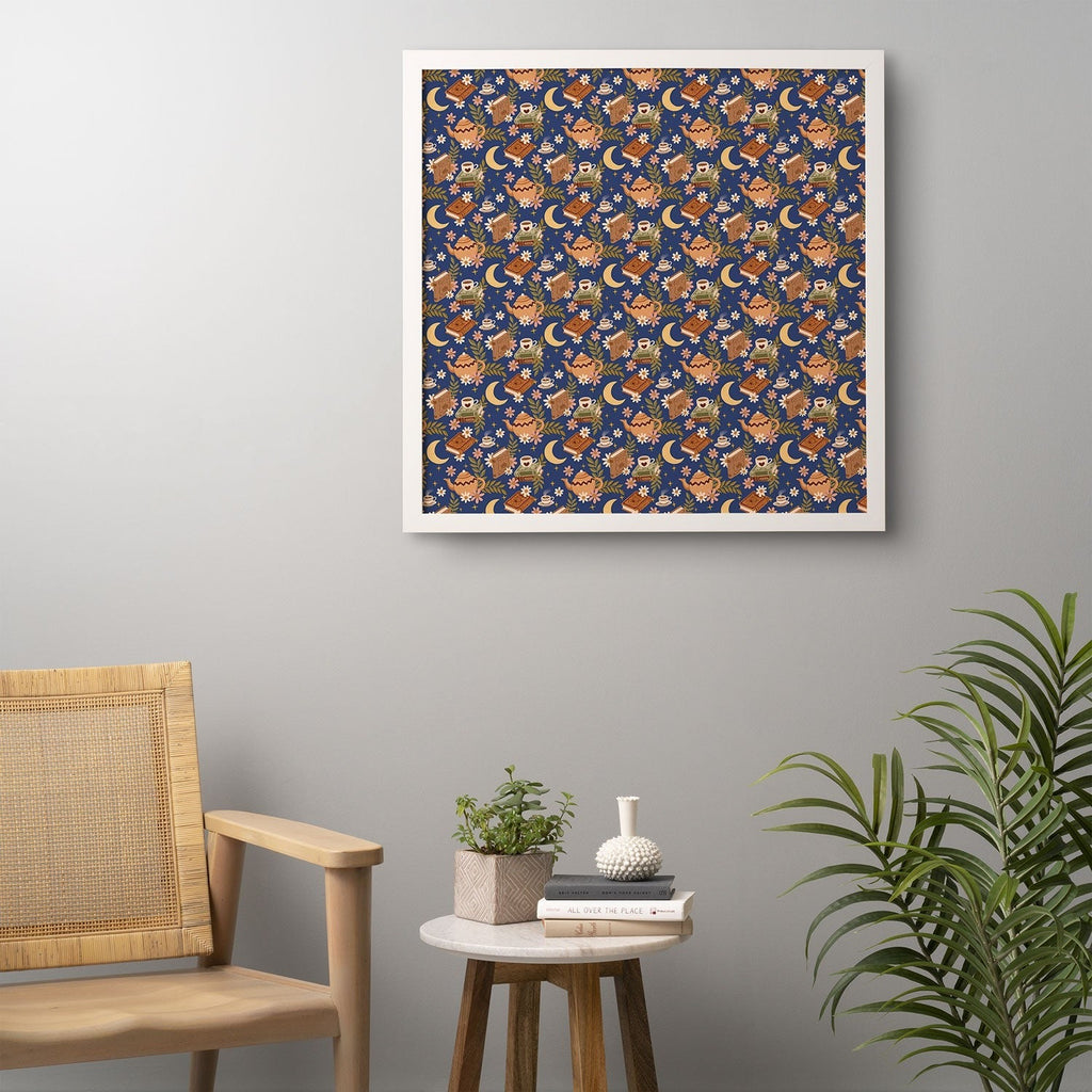 Avenie Moonlit Reading Nook II Framed Wall Art
